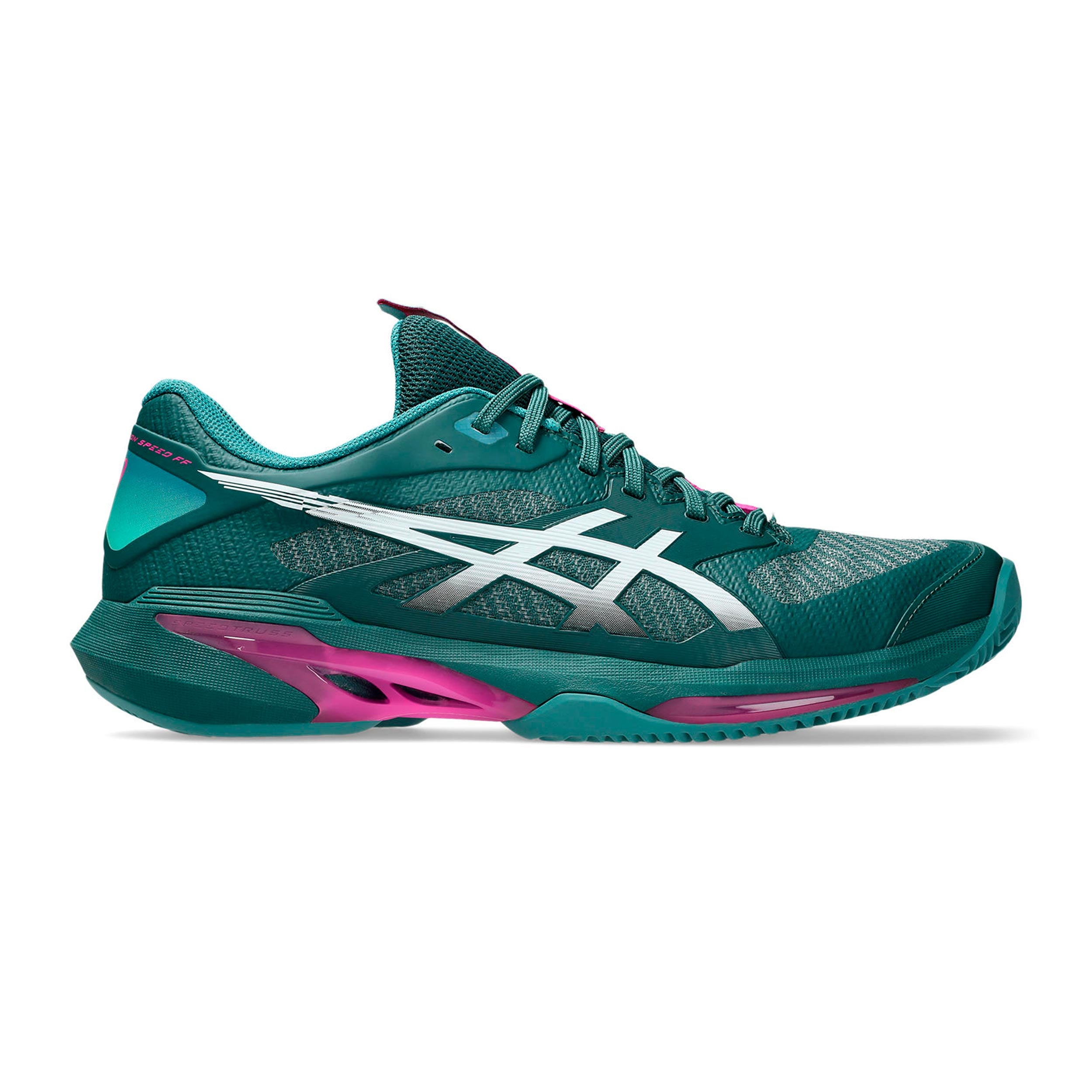 ASICS Solution Speed FF 4 Zapatilla tierra batida Hombres - color petróleo, rosa
