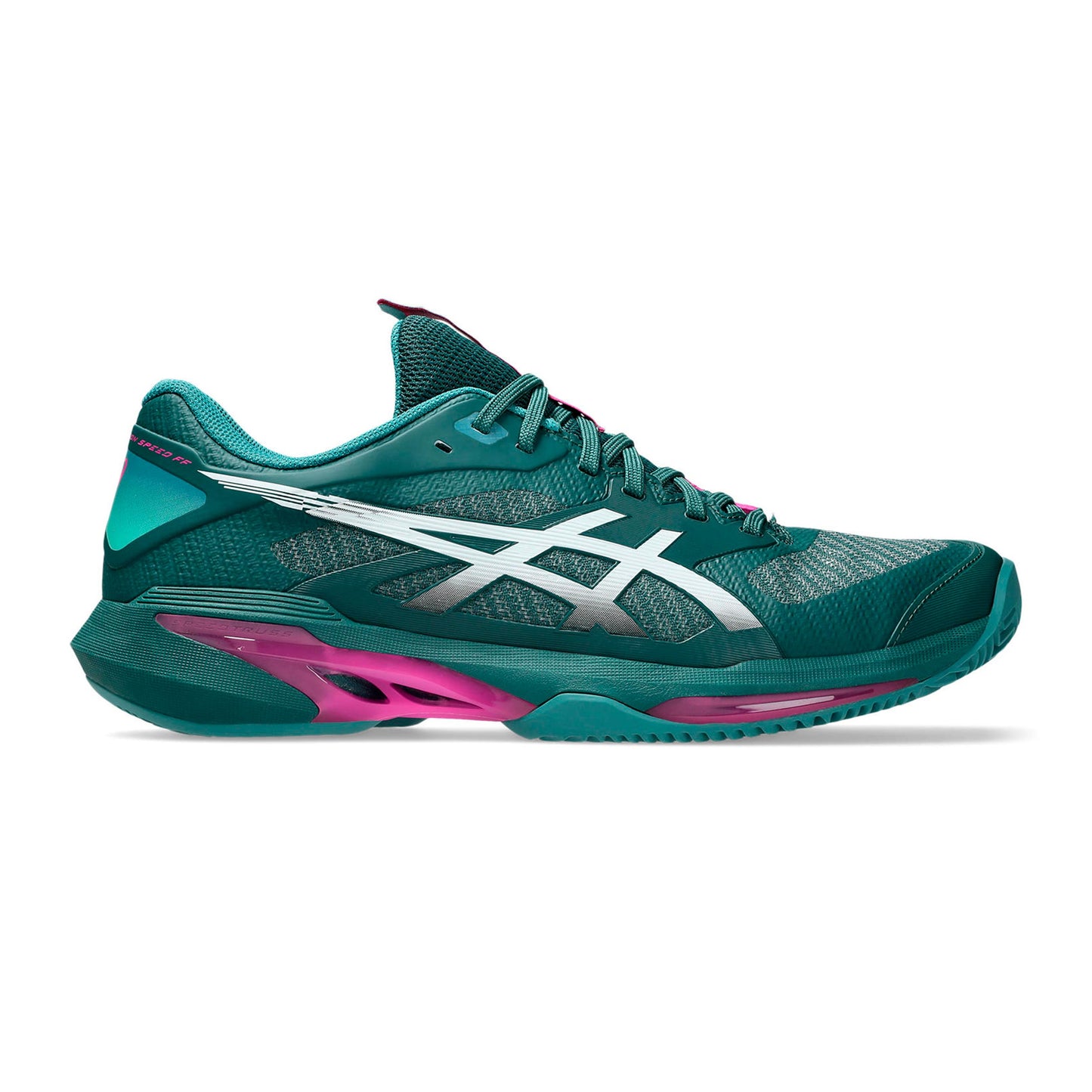 ASICS Solution Speed FF 4 Zapatilla tierra batida Hombres - color petróleo, rosa