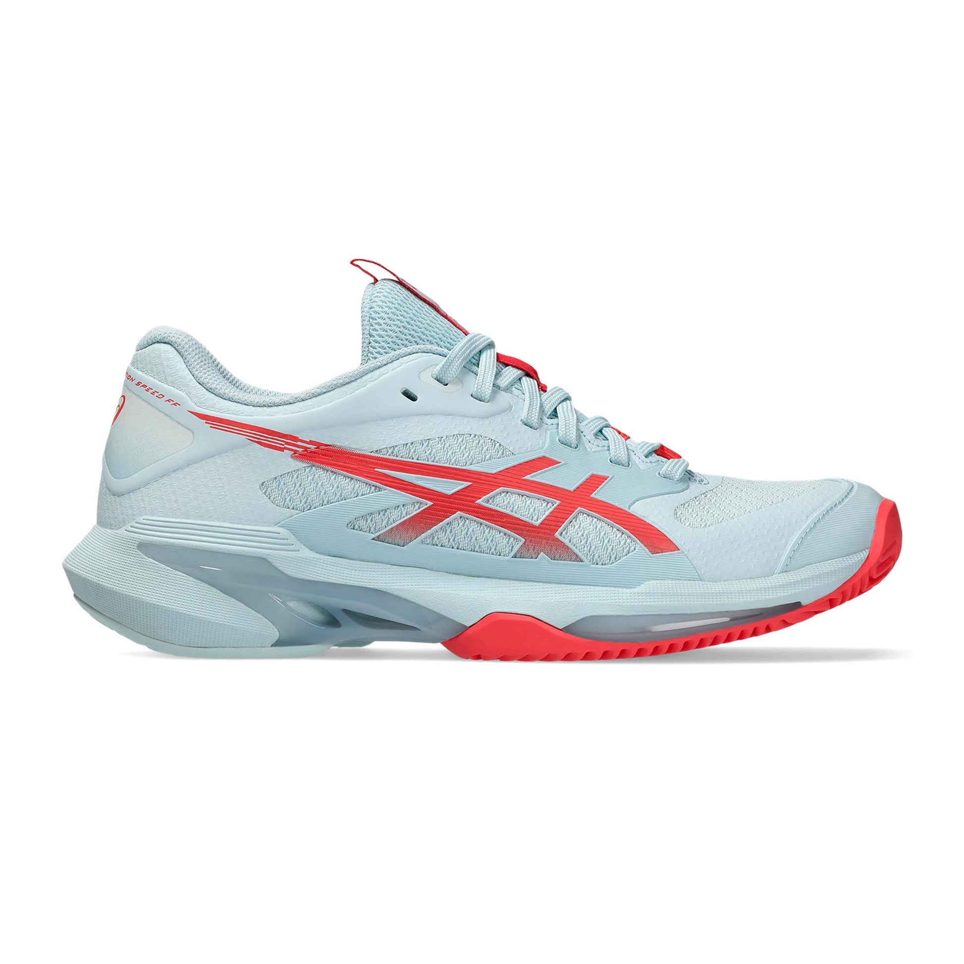 ASICS Solution Speed FF 4 Zapatilla tierra batida Mujeres - azul claro, rosa neón