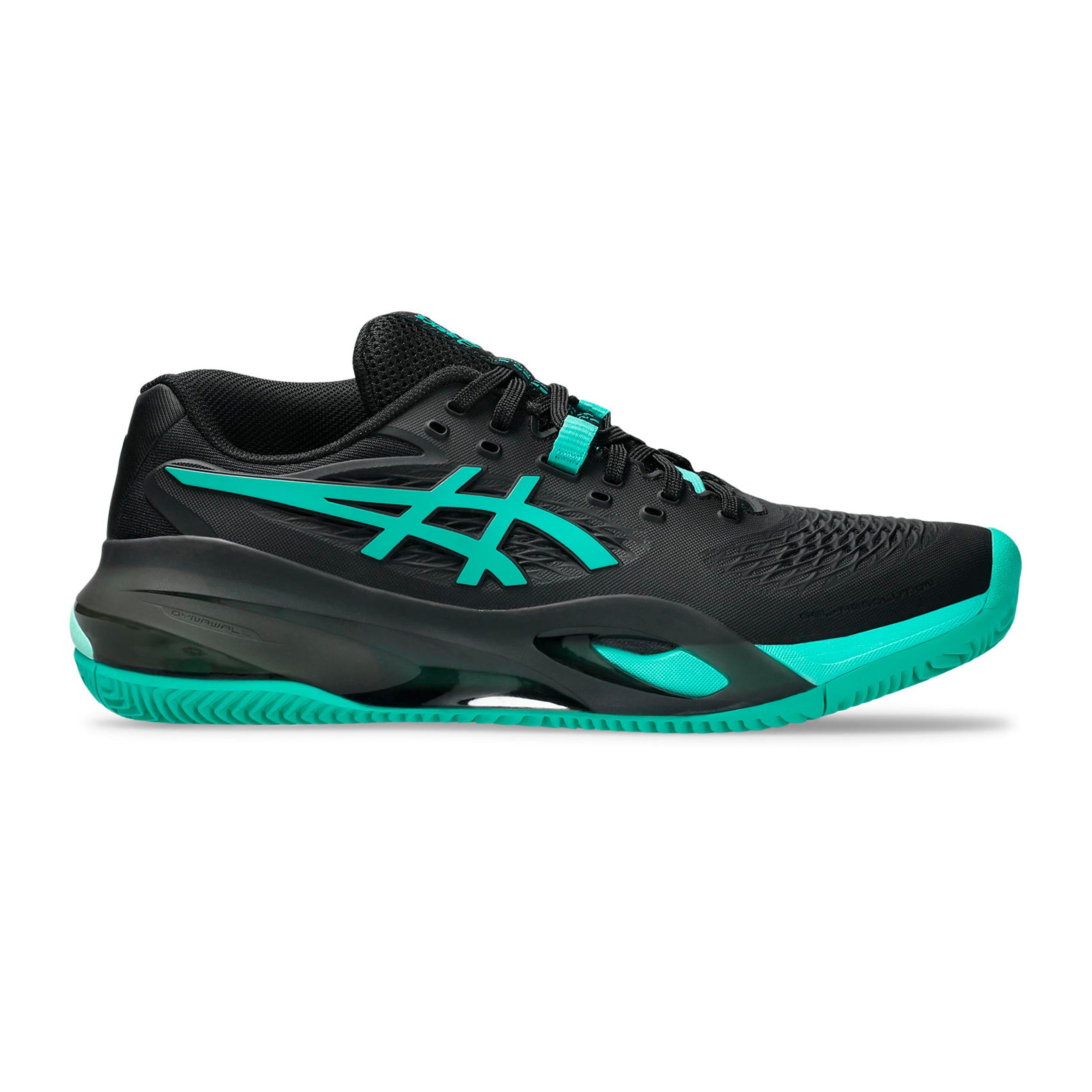 ASICS Gel-Resolution X Zapatilla tierra batida Hombres - negro, turquesa