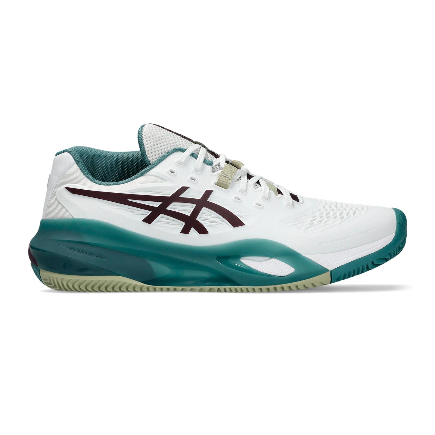 ASICS Gel-Resolution X Zapatilla tierra batida Hombres - blanco, color petróleo