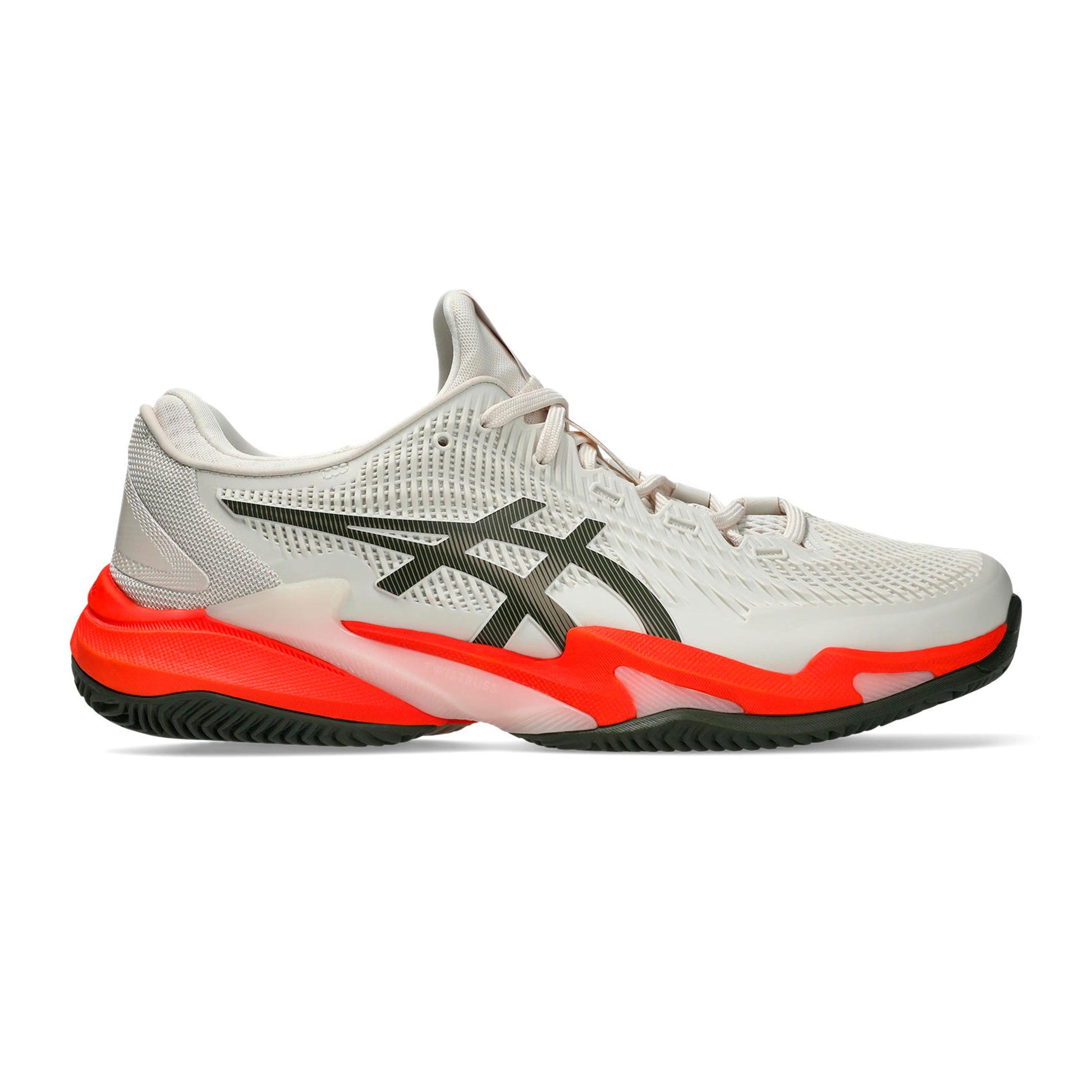 ASICS Court FF 3 Zapatilla tierra batida Hombres - crema, naranja neón