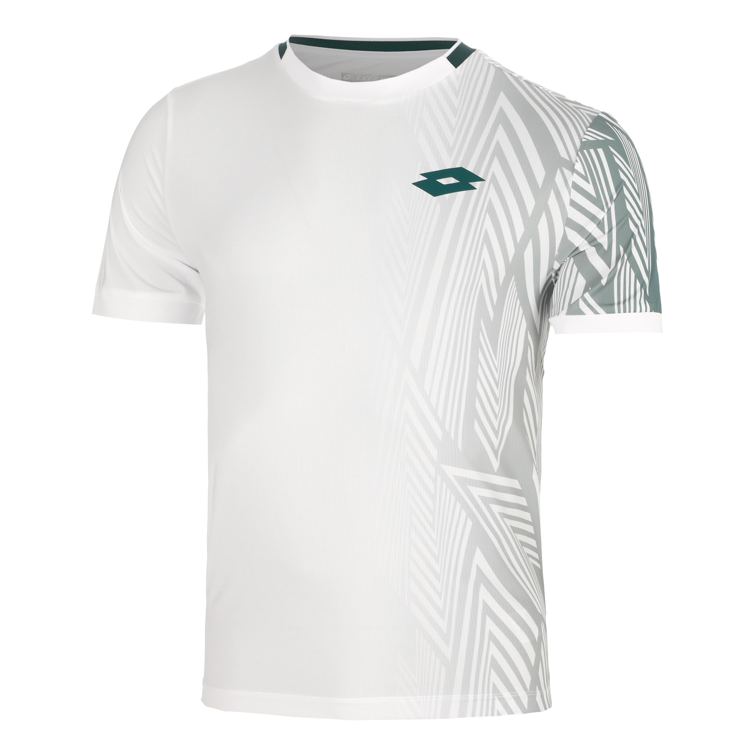 Lotto Tech VI Camiseta de manga corta Hombres - blanco, color petróleo