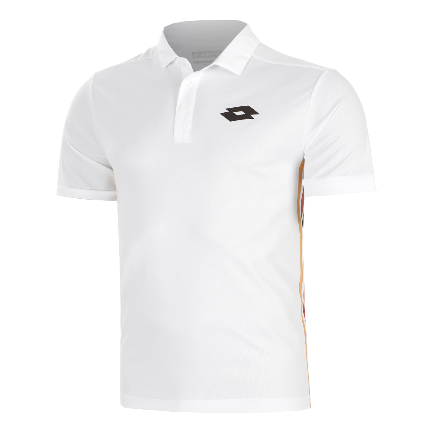 Lotto Tech VI Polo Hombres - blanco, marrón