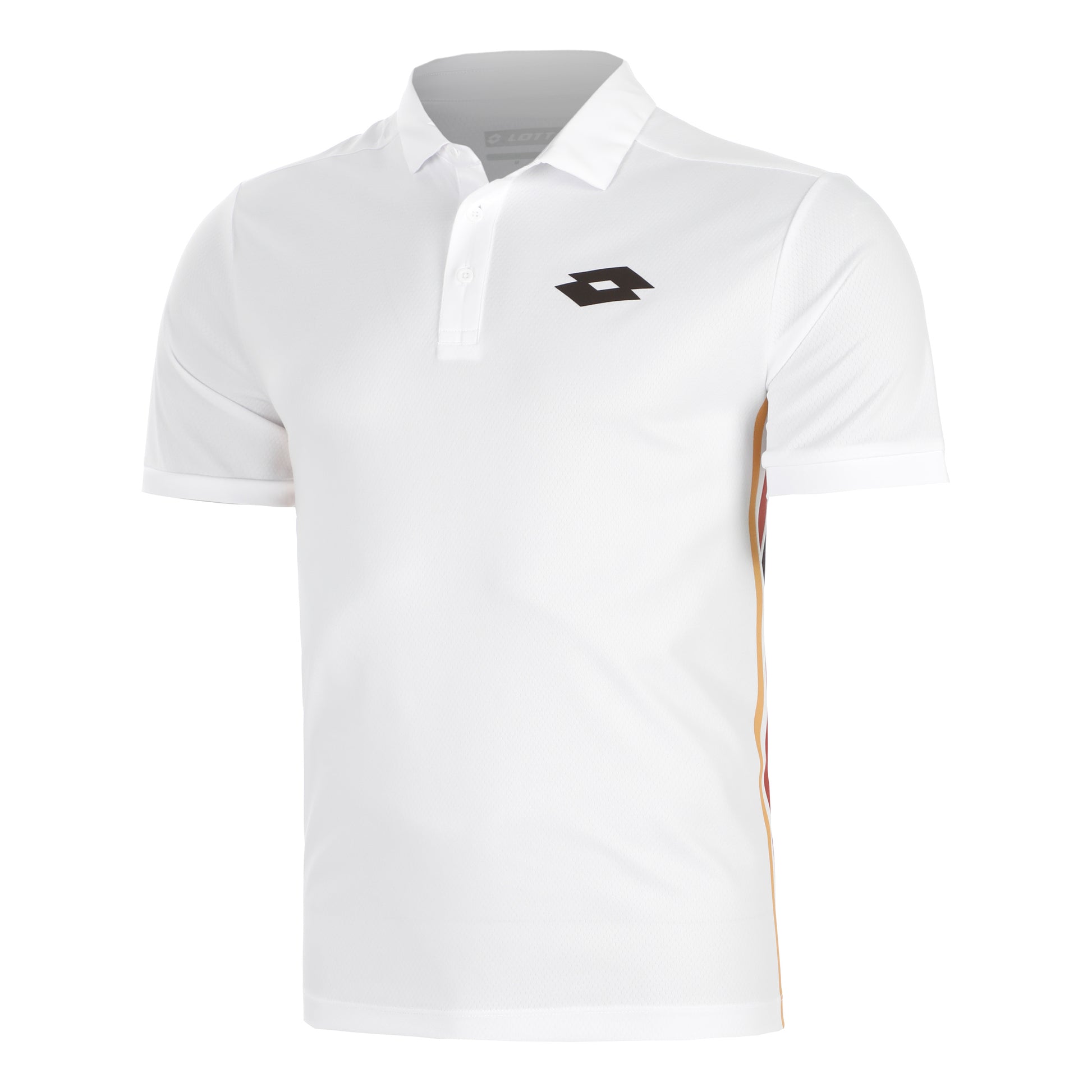 Lotto Tech VI Polo Hombres - blanco, marrón
