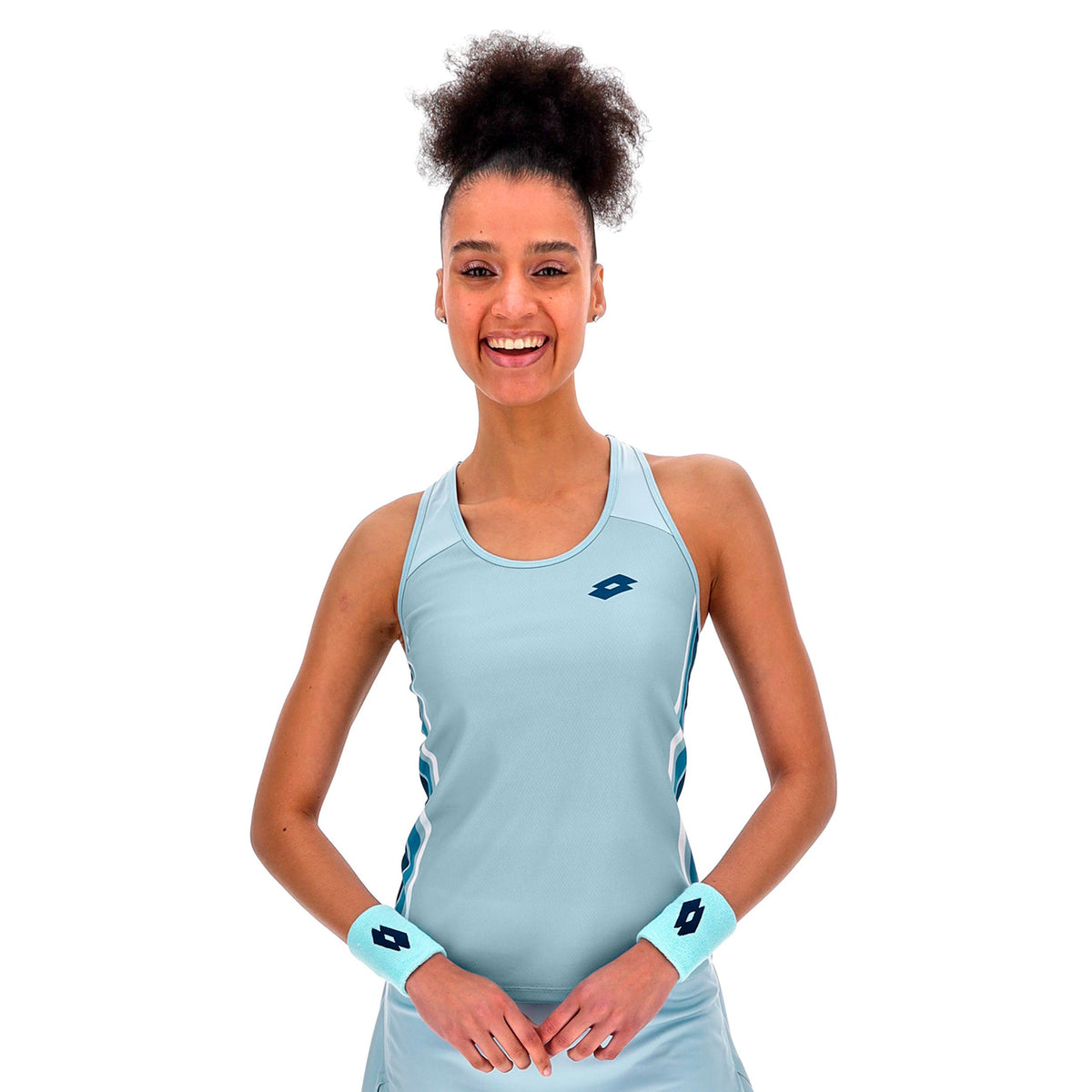 Lotto Tech VI Camiseta de tirantes Mujeres - azul claro, blanco