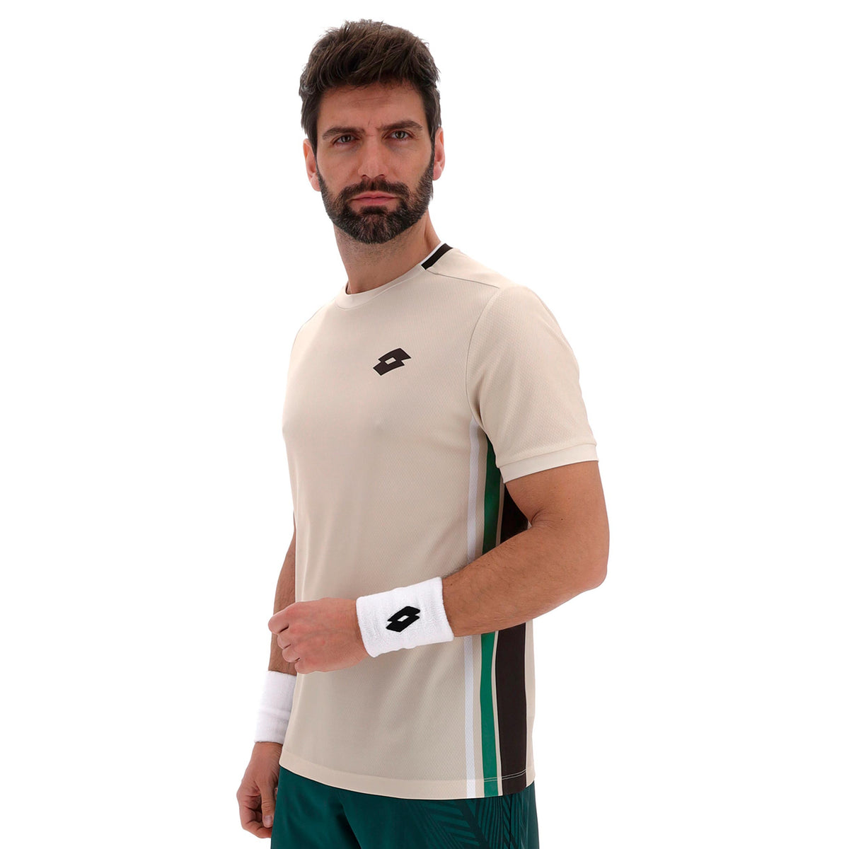 Lotto Tech VI Camiseta de manga corta Hombres - crema, color petróleo
