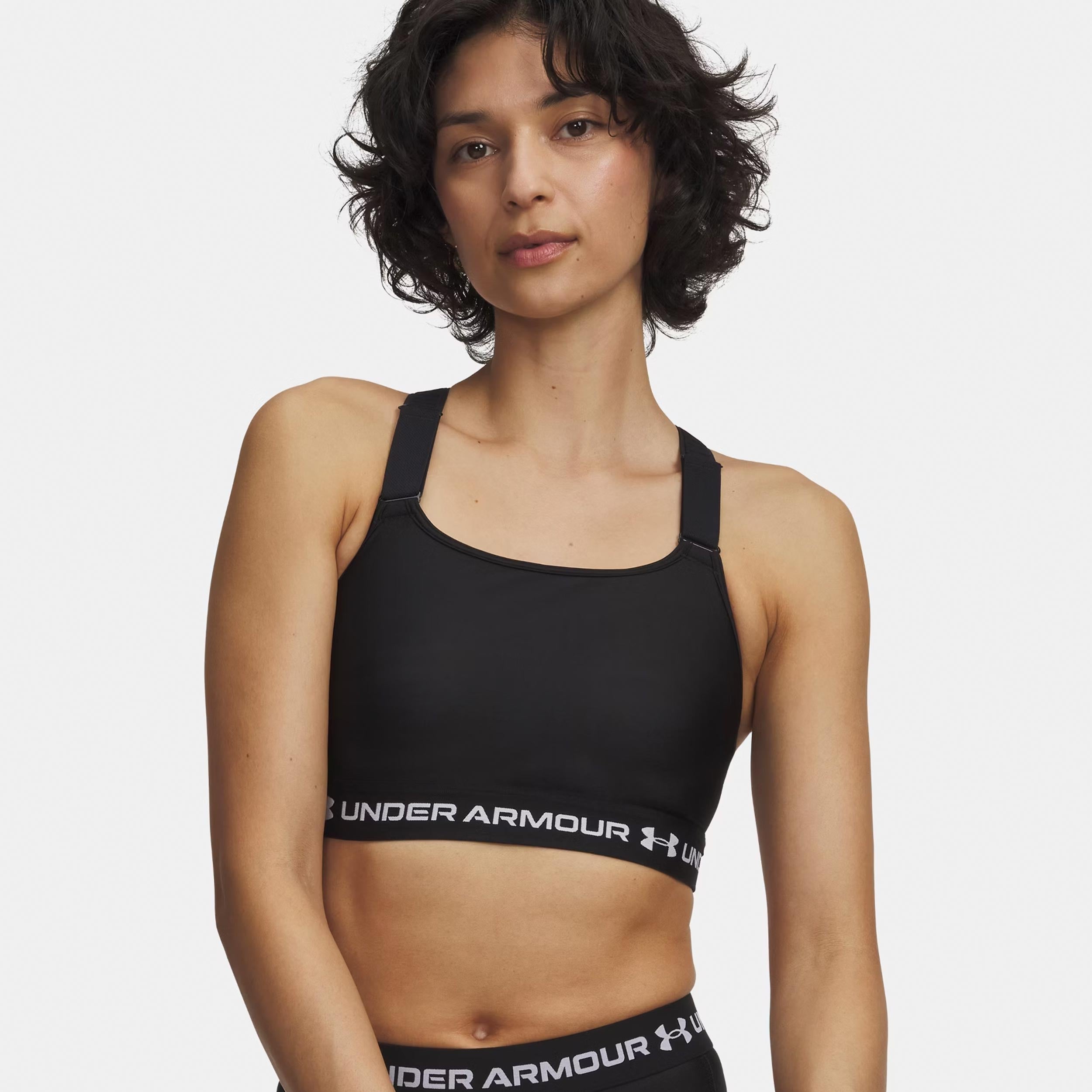 Under Armour HeatGear High Sujetador deportivo Mujeres-negro, blanco
