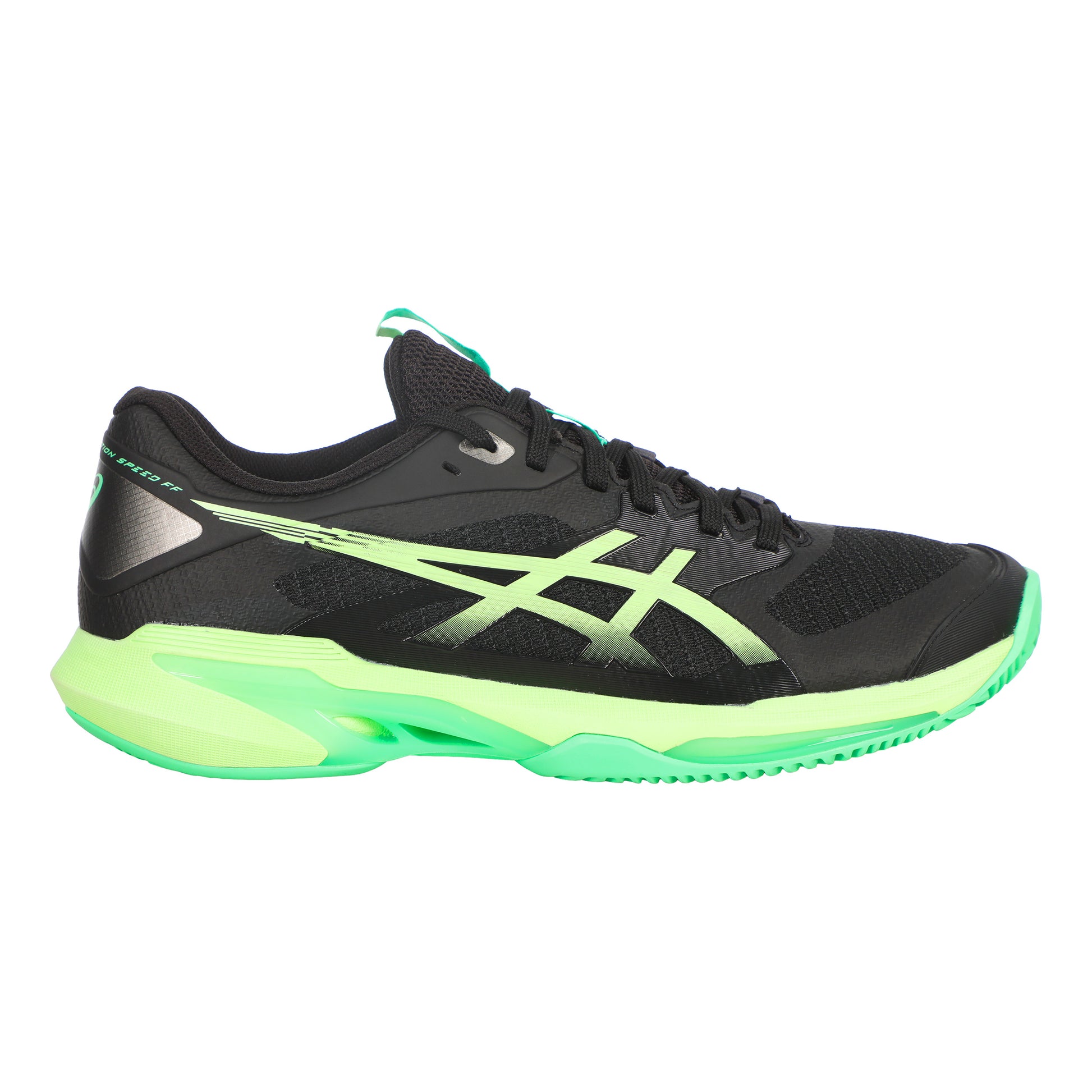 ASICS Solution Speed FF 4 Zapatilla tierra batida Hombres - negro, verde neón