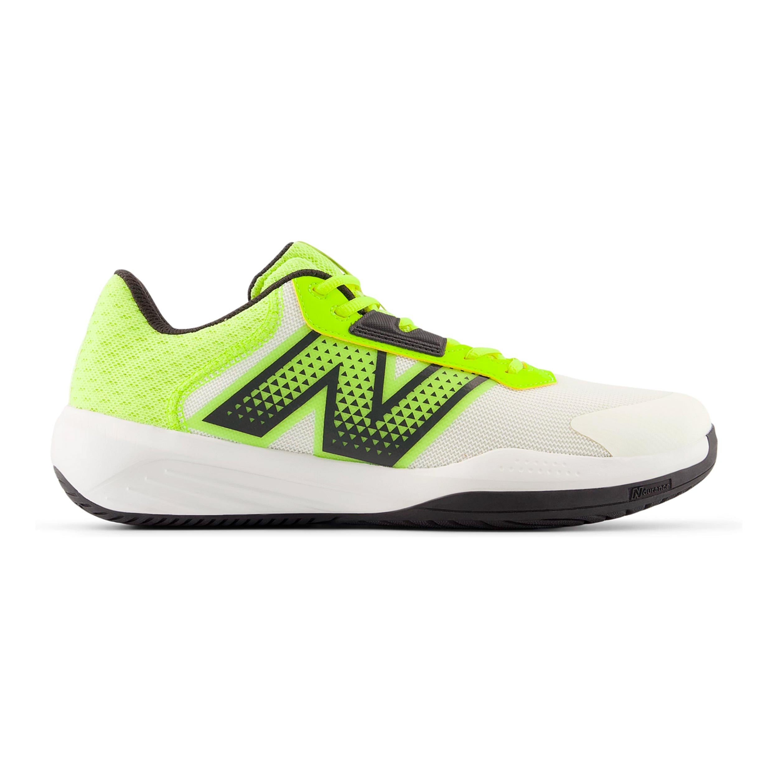 New Balance 696v6 Zapatilla todas las superficies Hombres-blanco, amarillo neón