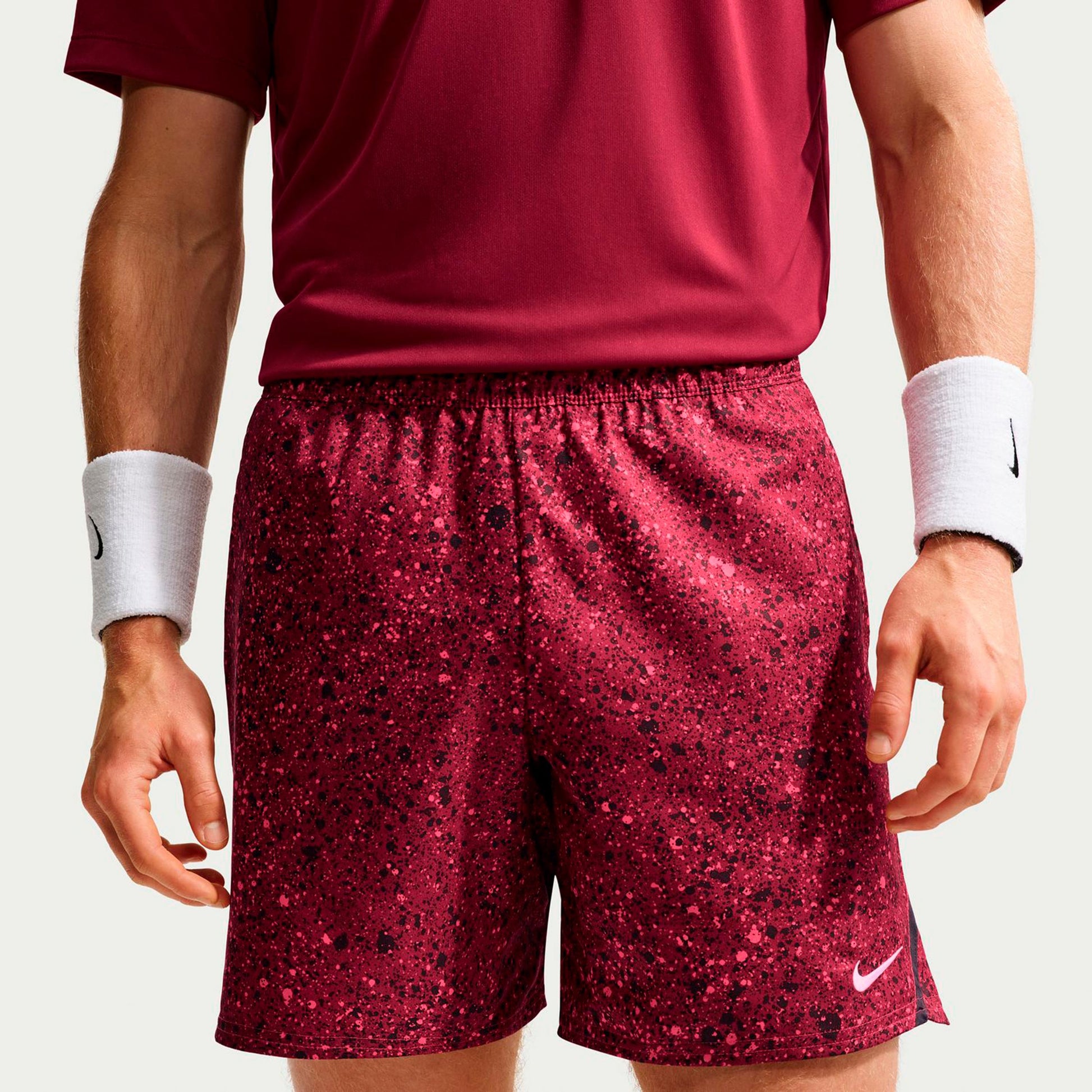Nike Court Dri-Fit Victory 7in Shorts Hombres - rojo vino