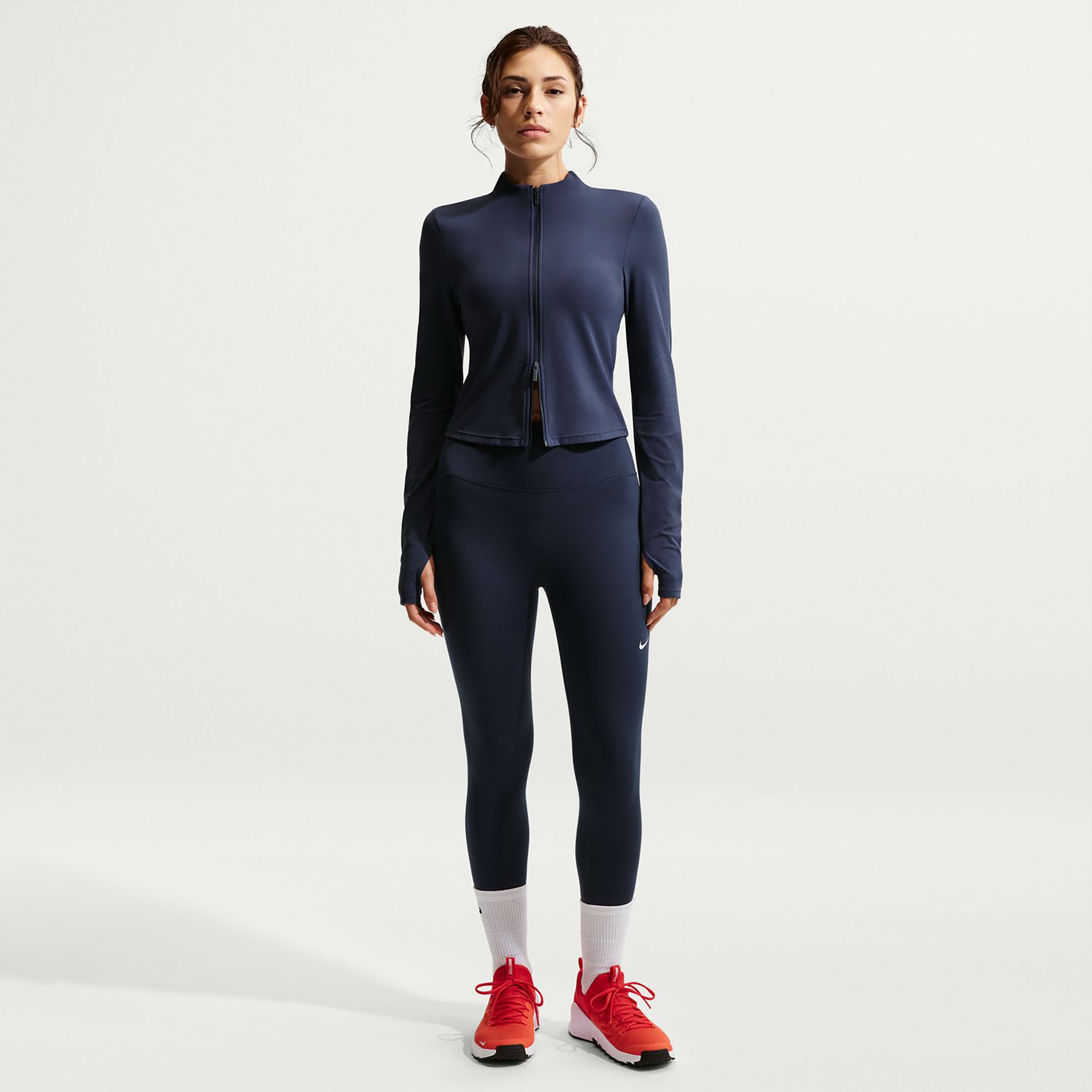 Nike Dri-Fit One High Rise 7/8 Malla Mujeres - azul oscuro