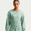 Court Fleece Crew Sudadera Mujeres - blanco rot, verde