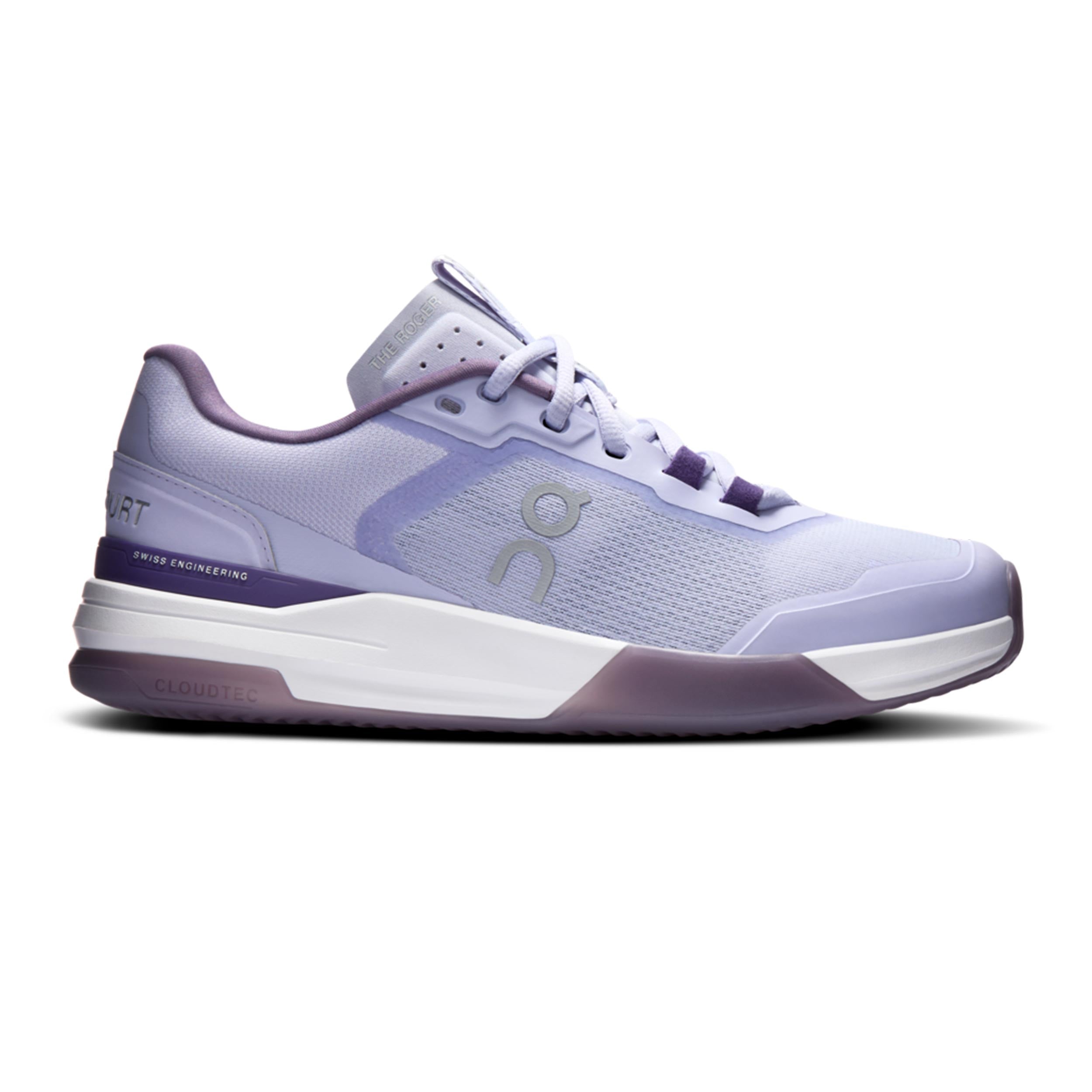 On THE ROGER ADV Pro Zapatilla tierra batida Mujeres - morado, blanco