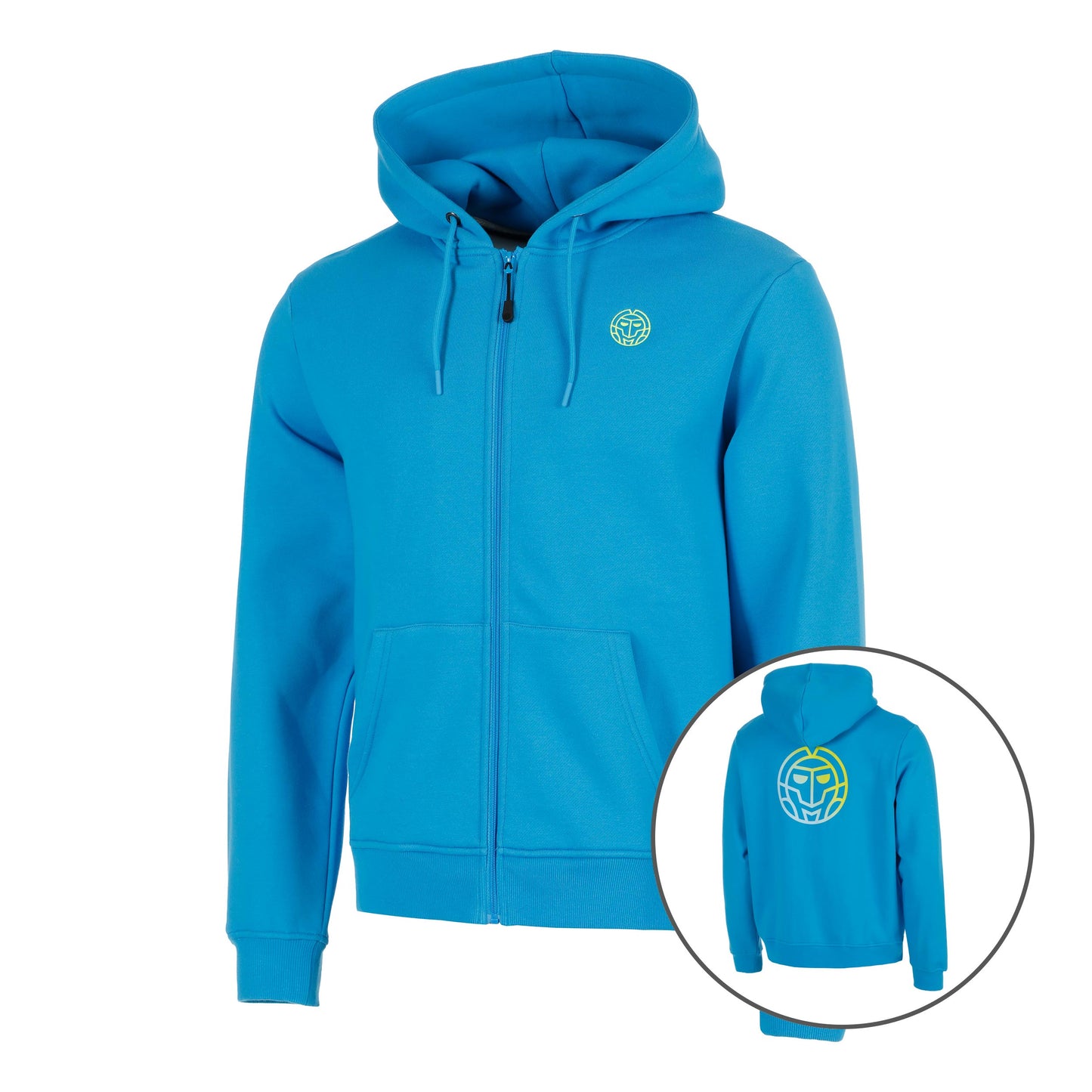 BIDI BADU Out of Control Backprint Zip Sudadera con cremallera Hombres-azul