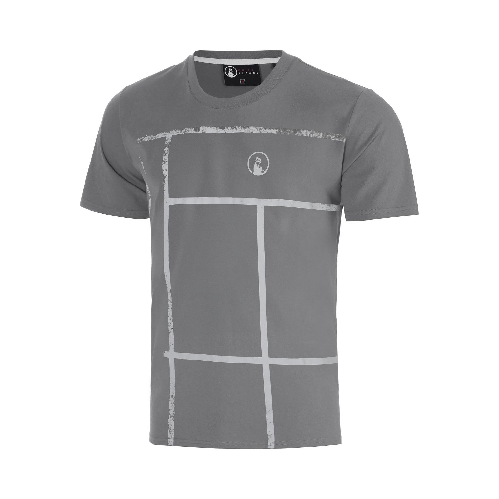 Quiet Please Crush Court Camiseta de manga corta Chicos-gris oscuro, gris claro
