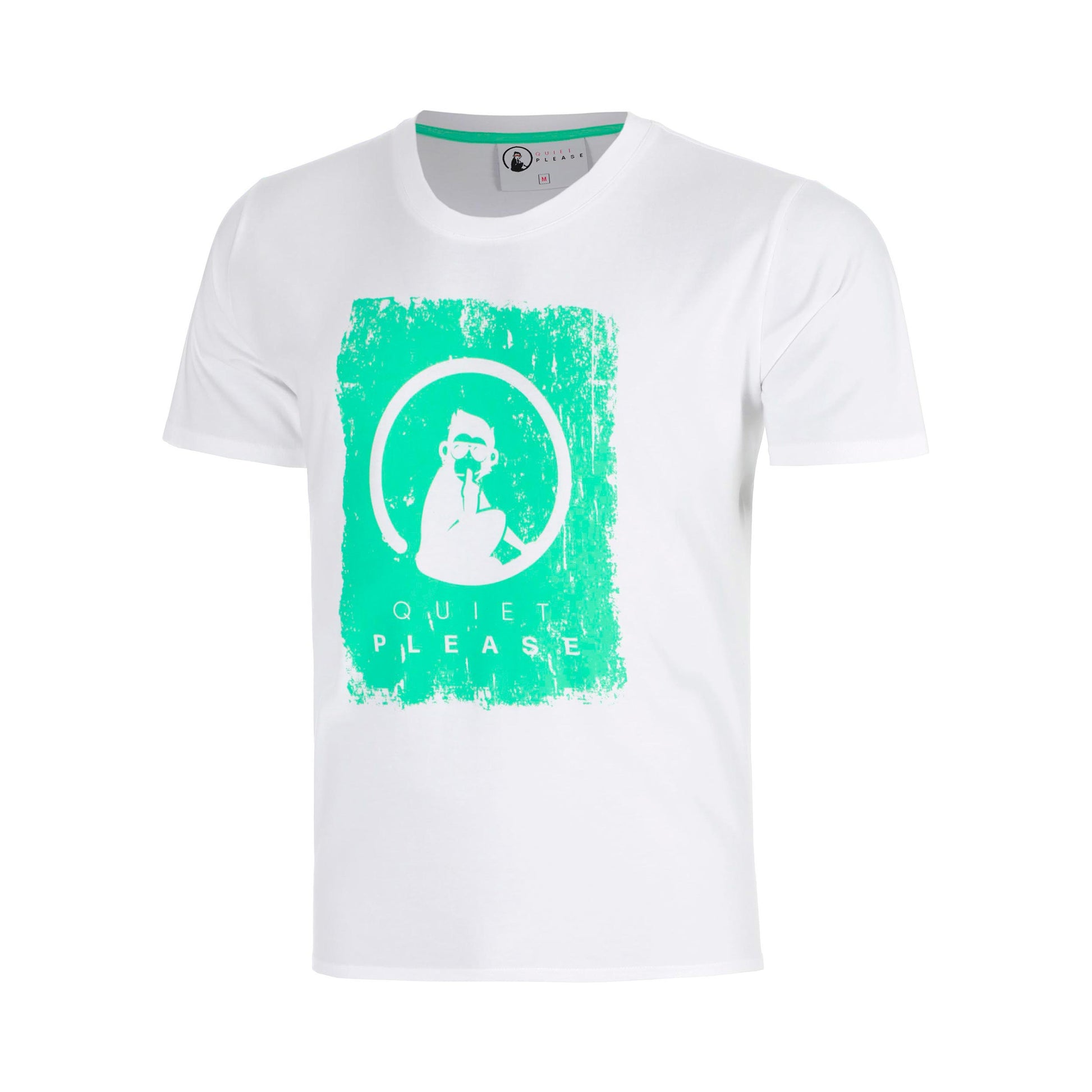 Quiet Please Joy Scraped Camiseta de manga corta Chicos-blanco, azul