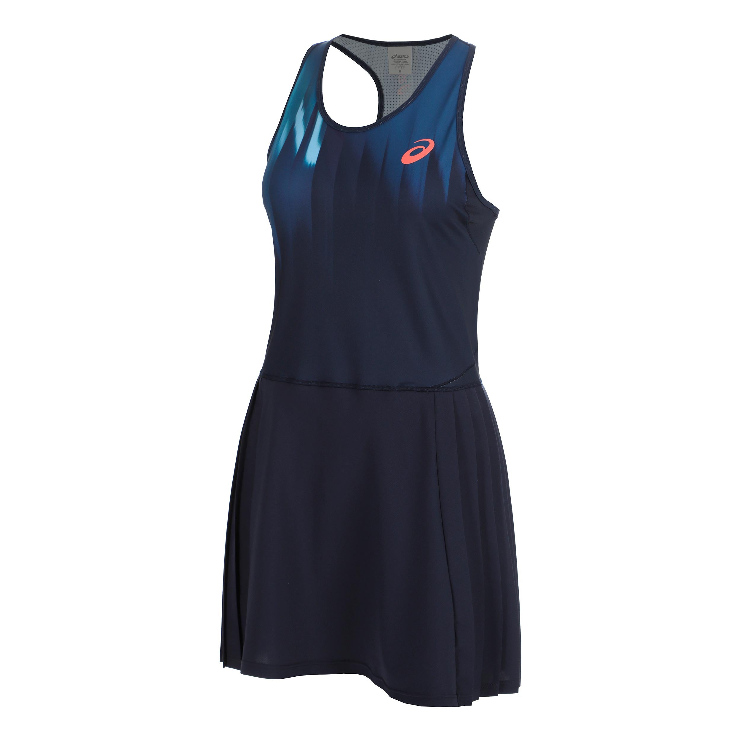 ASICS AO Vestido Mujeres - azul oscuro, blanco