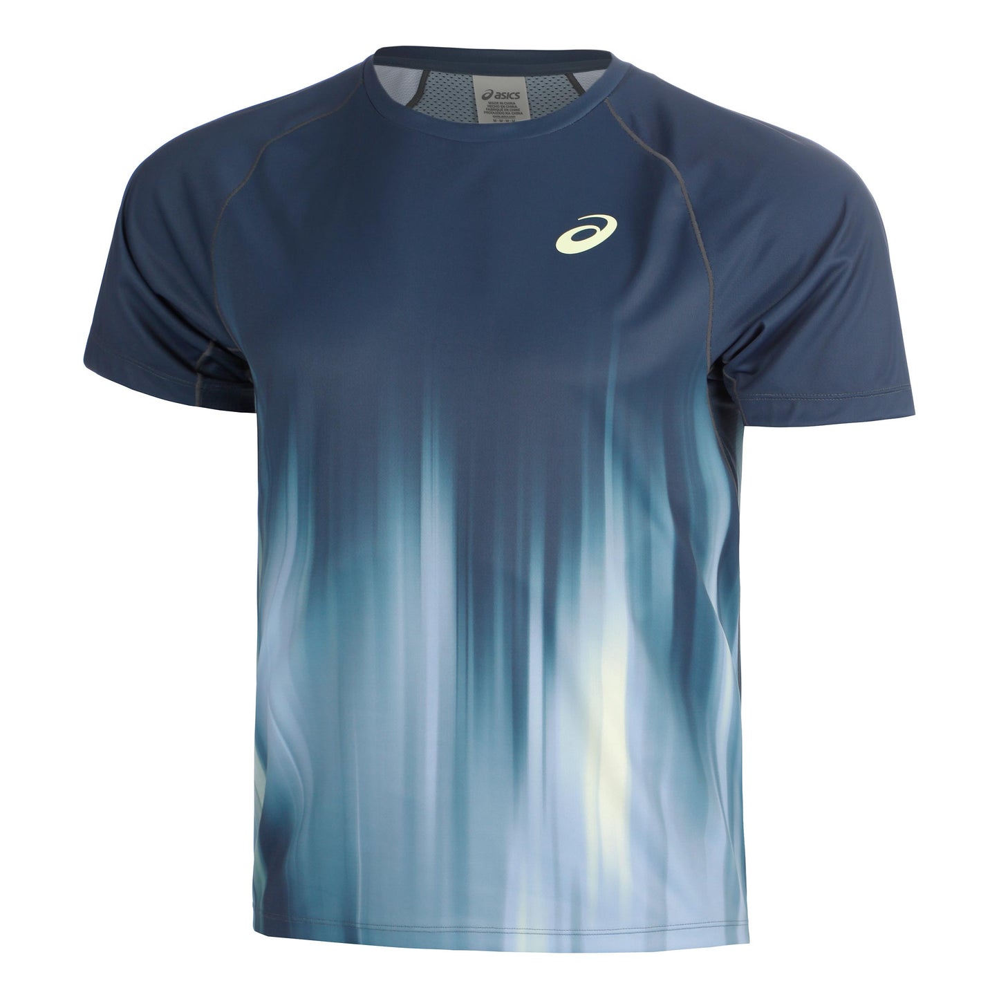 ASICS AOP Camiseta de manga corta Hombres - azul oscuro, lima