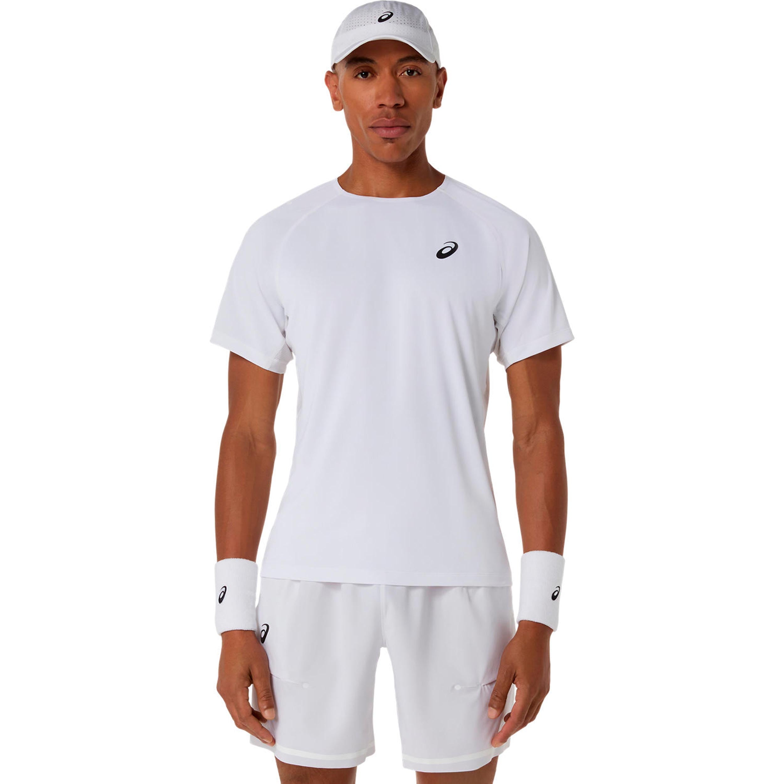 ASICS Match   Camiseta de manga corta Hombres-blanco