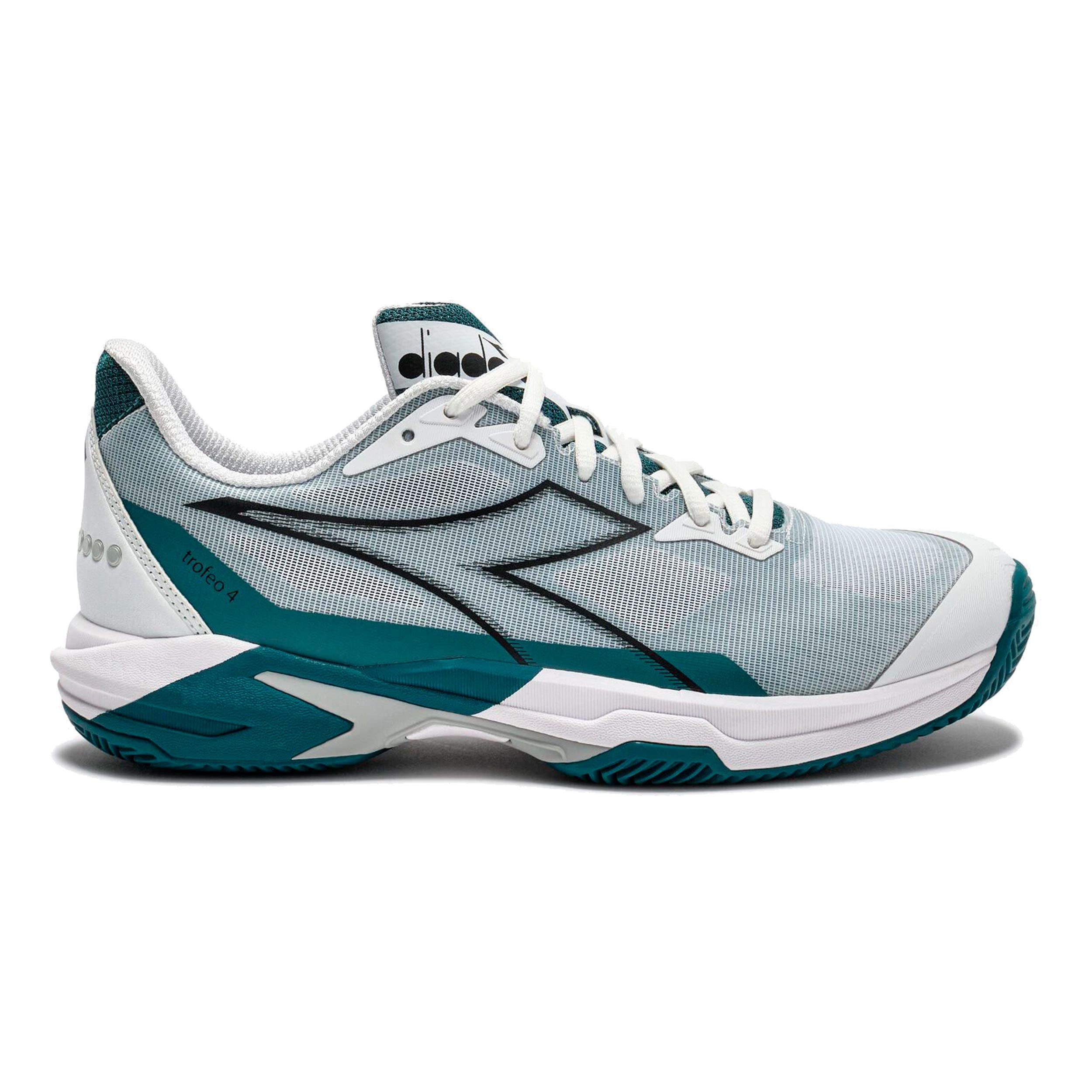 Diadora Trofeo 4 Zapatilla tierra batida Hombres-blanco, negro