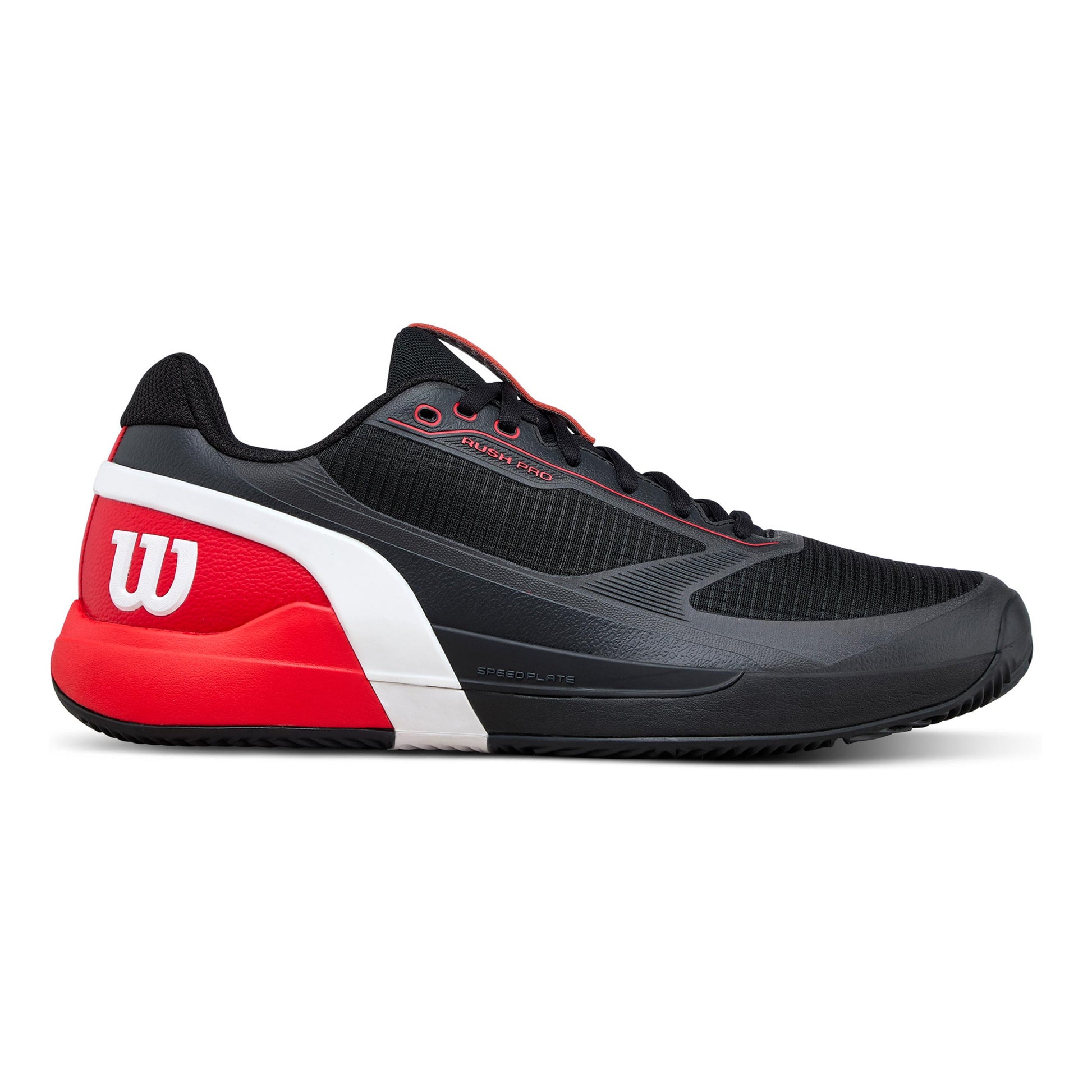 Wilson Rush Pro 5 Zapatilla tierra batida Hombres-negro, rojo neón