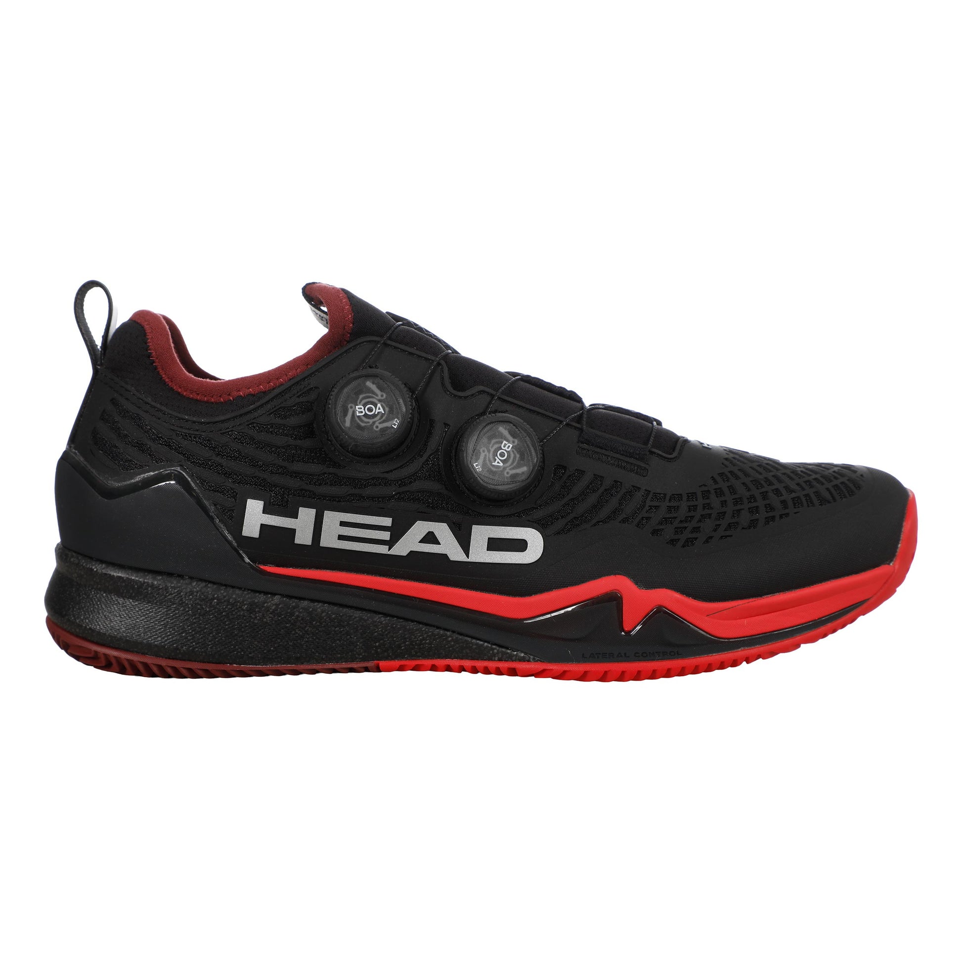 HEAD Endure Pro Zapatilla tierra batida Hombres-negro, rojo
