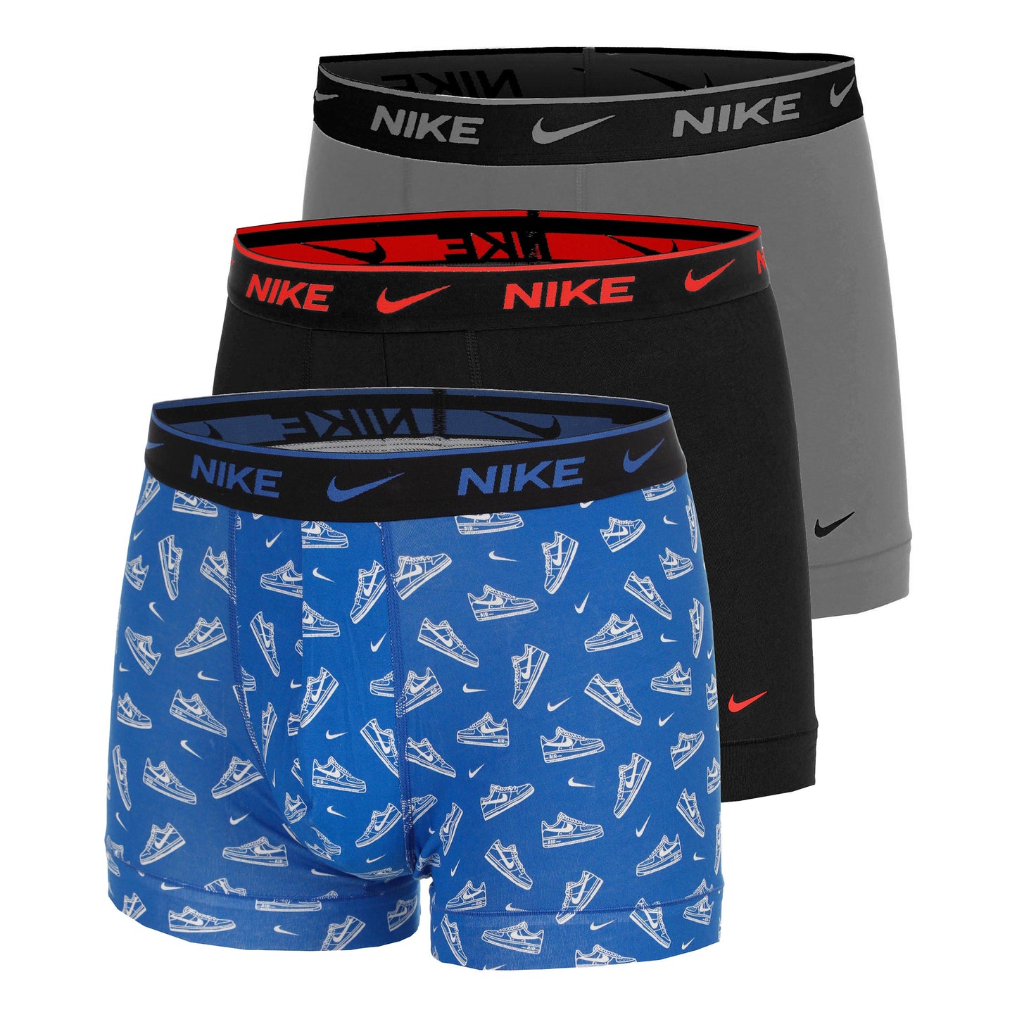 Nike Essential Cotton Stretch Trunk Calzoncillos tipo bóxer Pack de 3 Hombres - azul claro