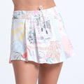 High Waist Weave It To Me Falda Mujeres - blanco, multicolor