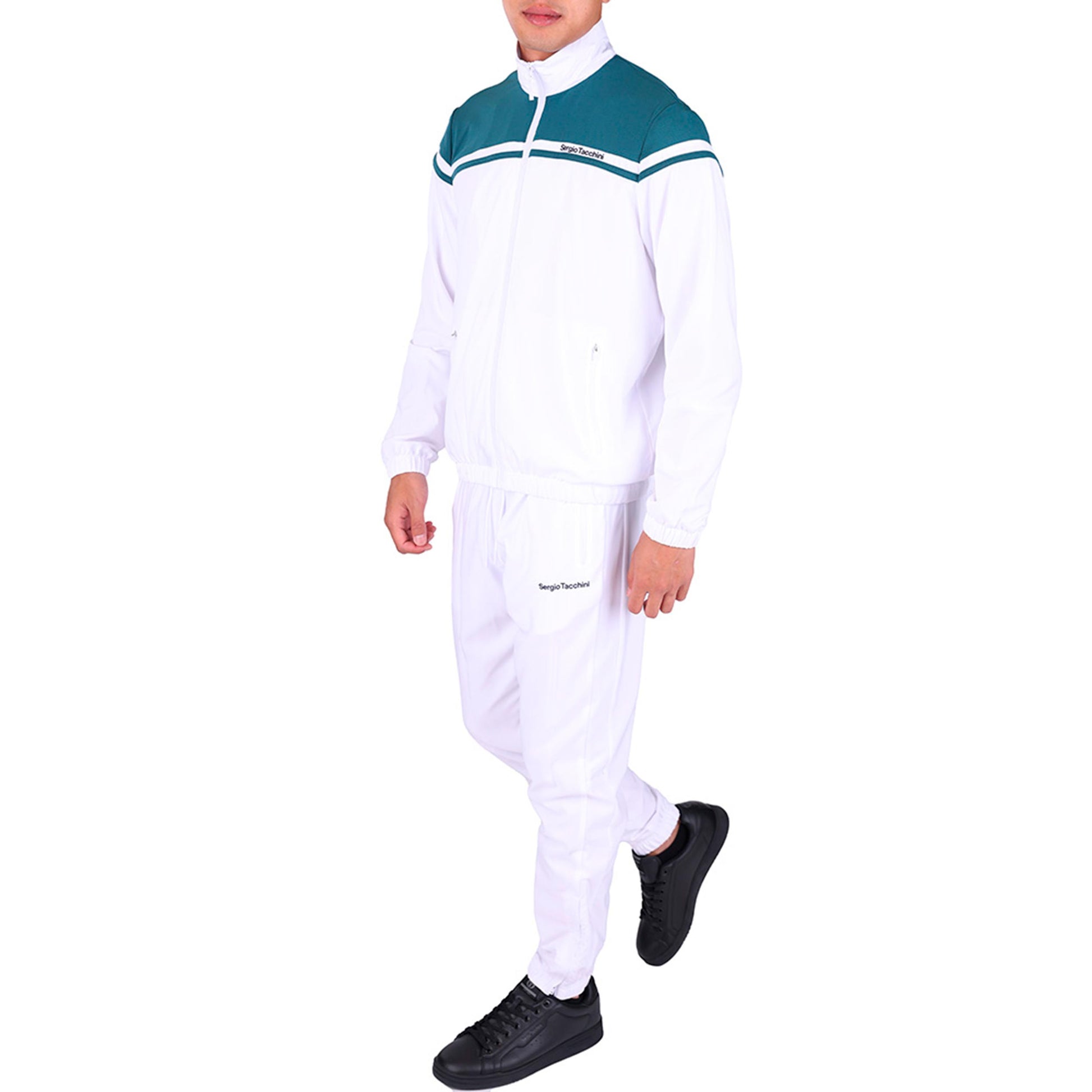 Sergio Tacchini Riflesso Chándal Hombres - blanco, color petróleo
