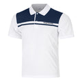 Riflesso Polo Hombres - blanco, azul oscuro