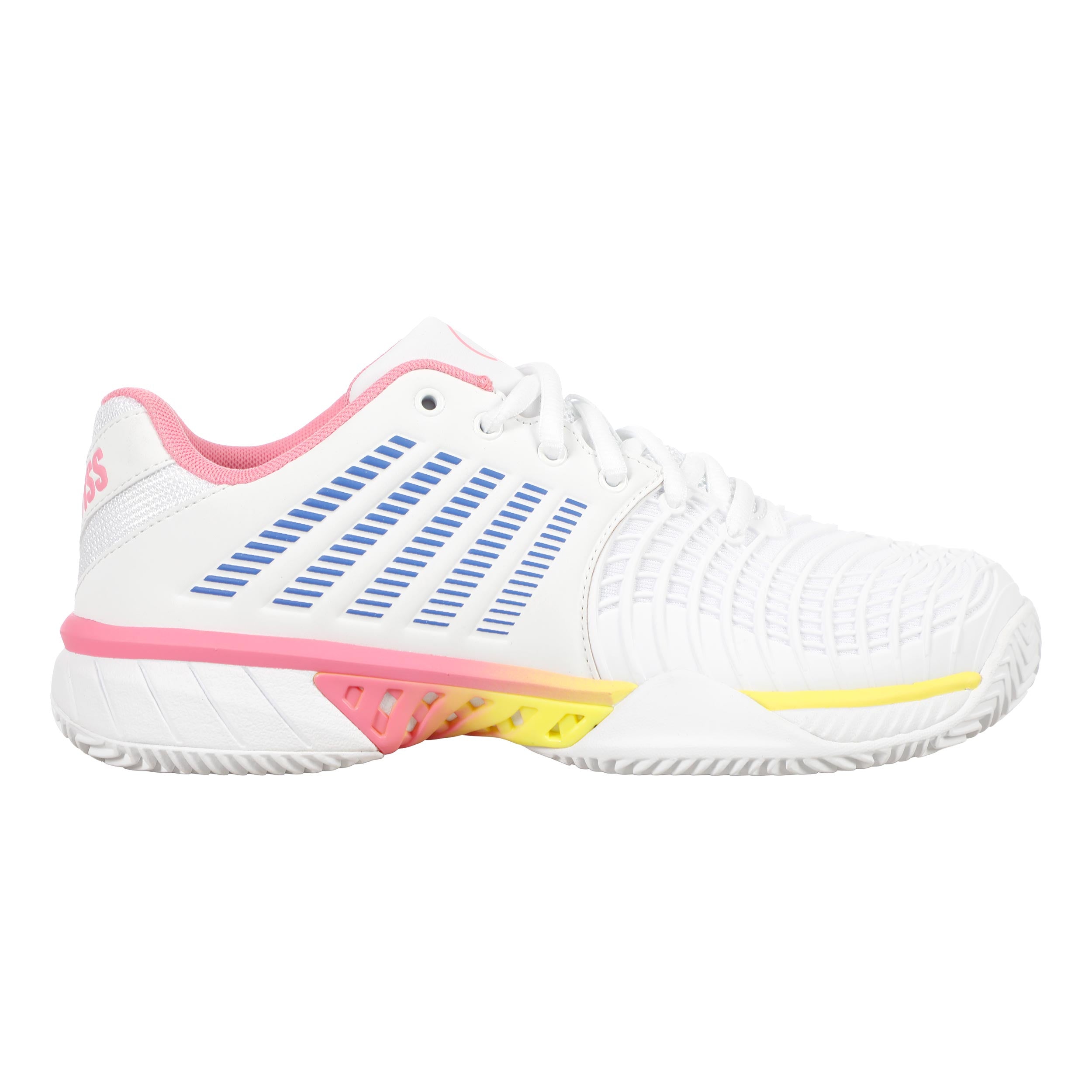 K-Swiss Express Light 3 x Quiet Please Zapatilla tierra batida Mujeres - blanco, amarillo