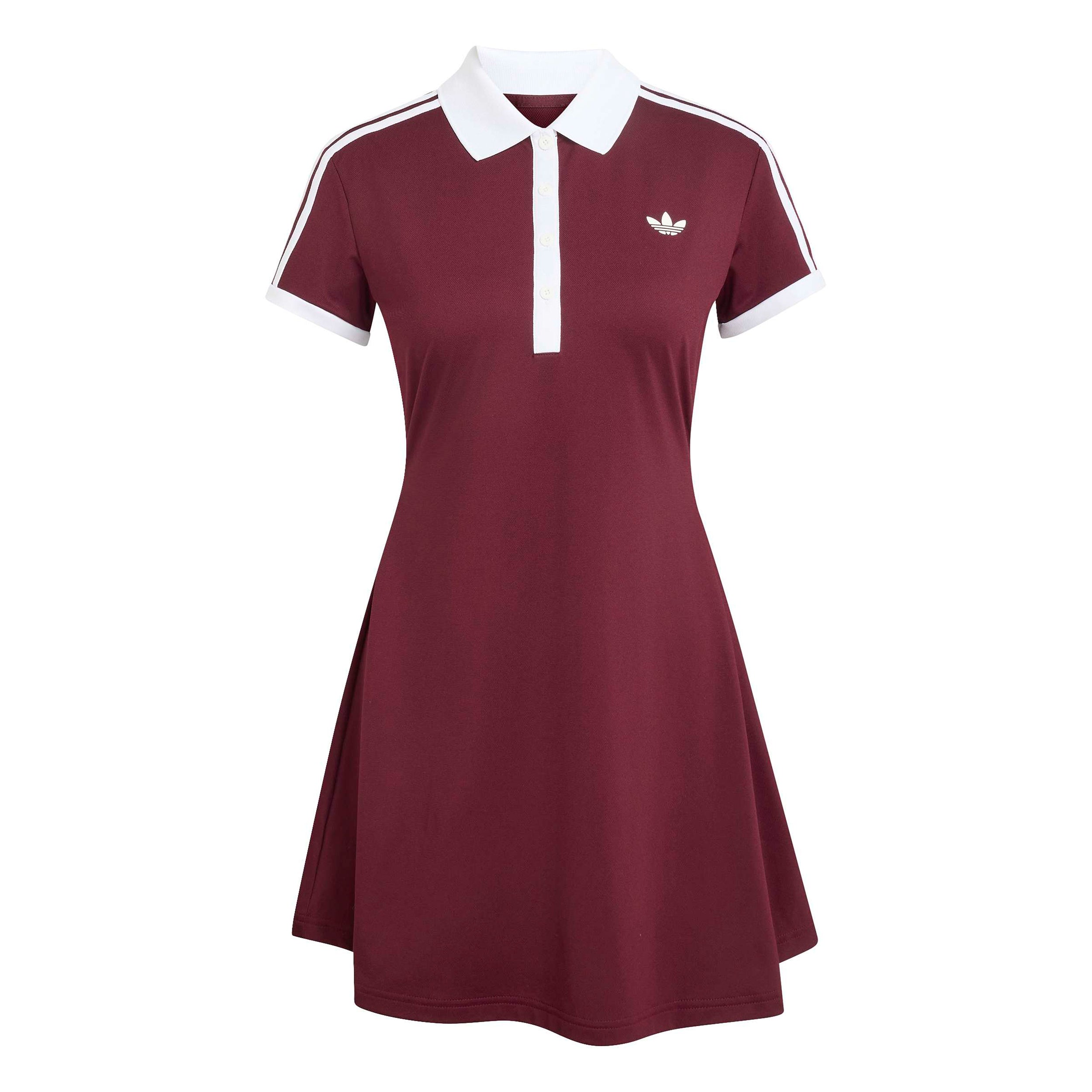 adidas Classics Vestido Mujeres - rojo vino, blanco