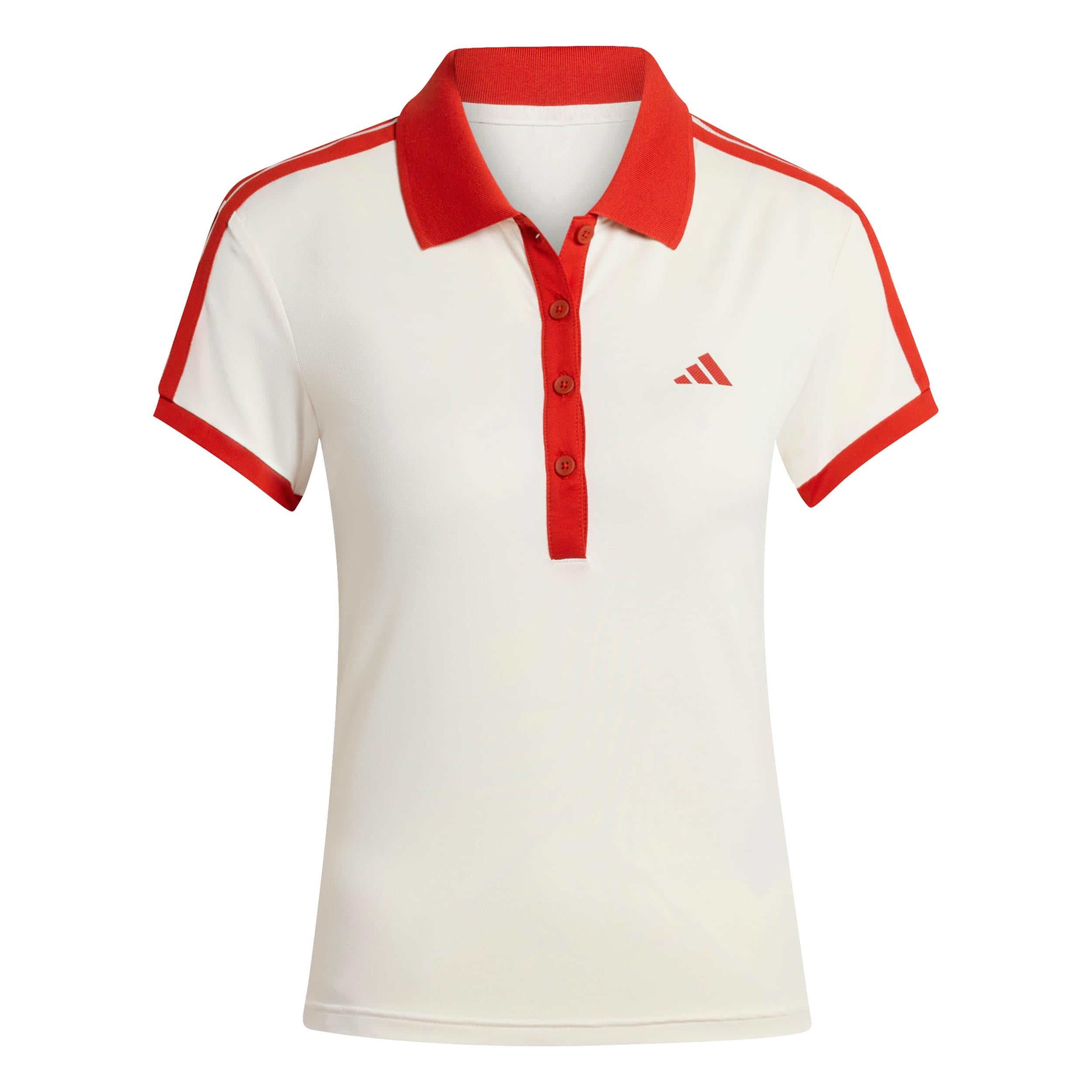 adidas Classics Polo Mujeres - beige, rojo