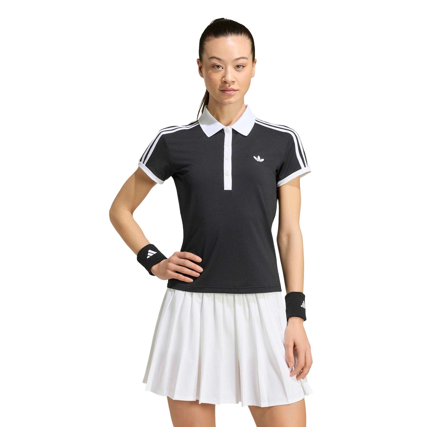 adidas Classics Polo Mujeres - negro, blanco