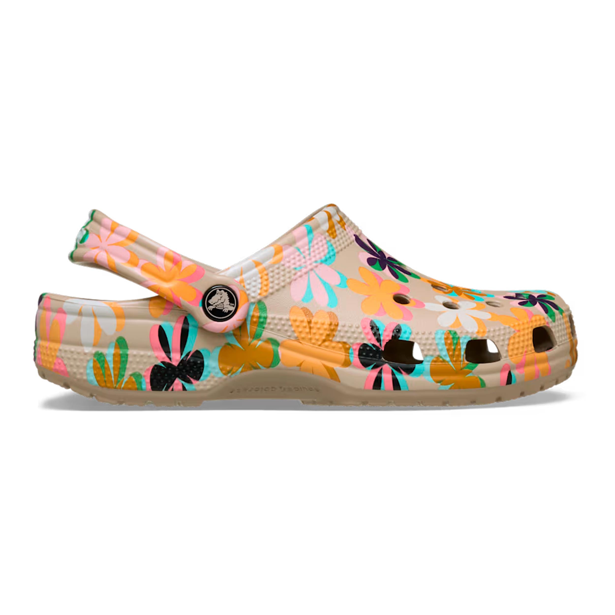 Crocs Classic Graphic Clog Chanclas Mujeres - beige, multicolor