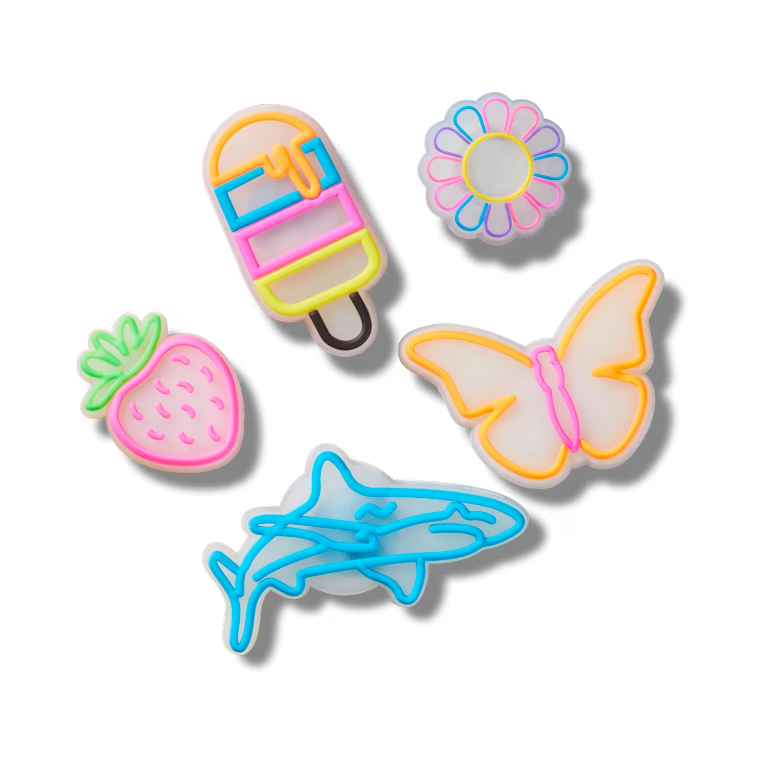 Crocs Lights Up Summer Sonstiges Pack de 5 Unisex - turquesa, rosa
