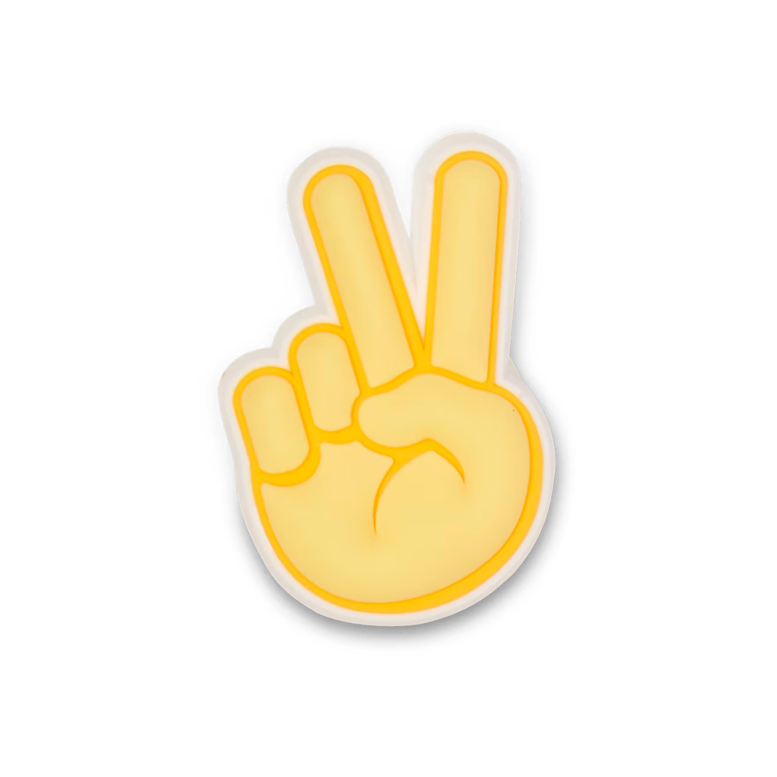 Crocs Peace Hand Sign Sonstiges Unisex - amarillo, blanco