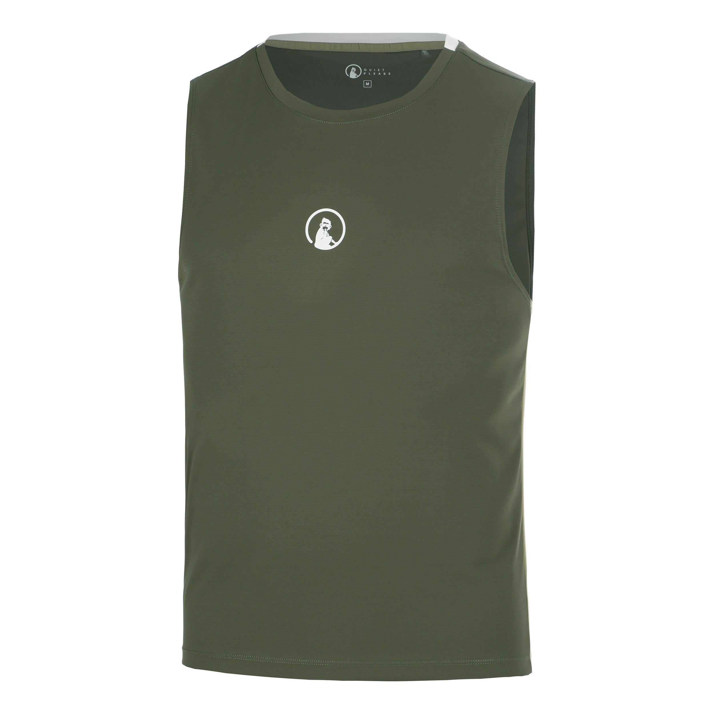 Quiet Please Memories Winner Tech Camiseta de tirantes Hombres - verde oscuro
