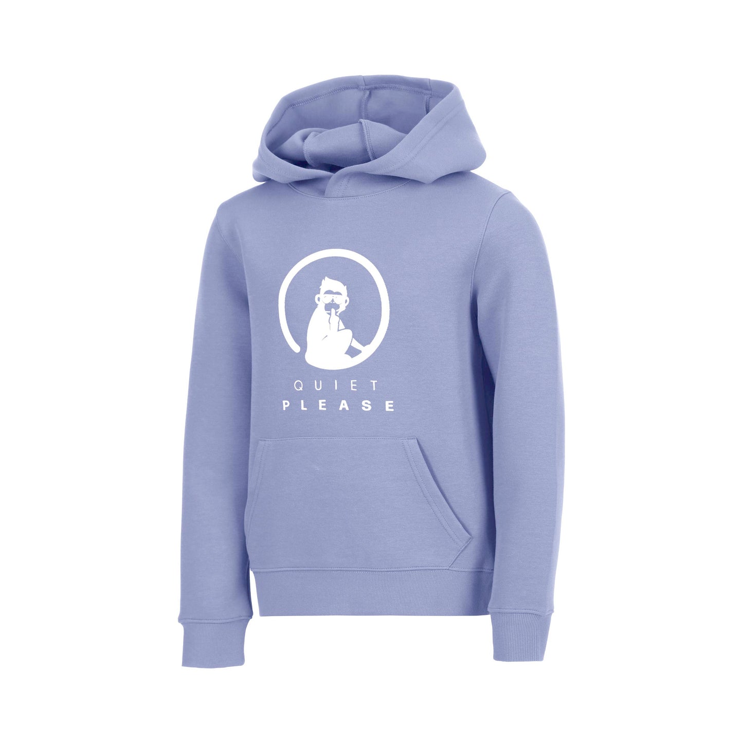 Quiet Please Glow Baseline Logo Sudadera con capucha Chicos - azul