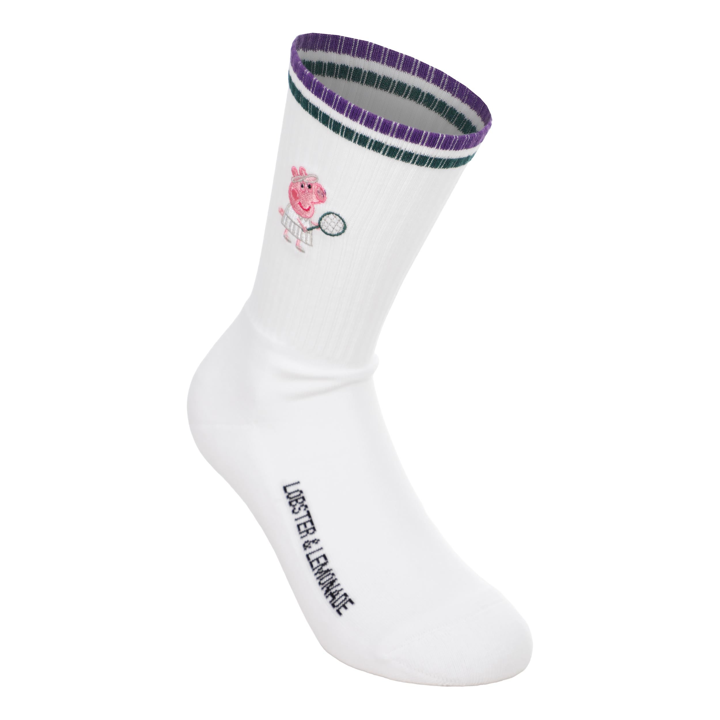 Lobster & Lemonade Peppa Pig Tennis – ’90 Sport Calcetines de deporte Unisex - blanco