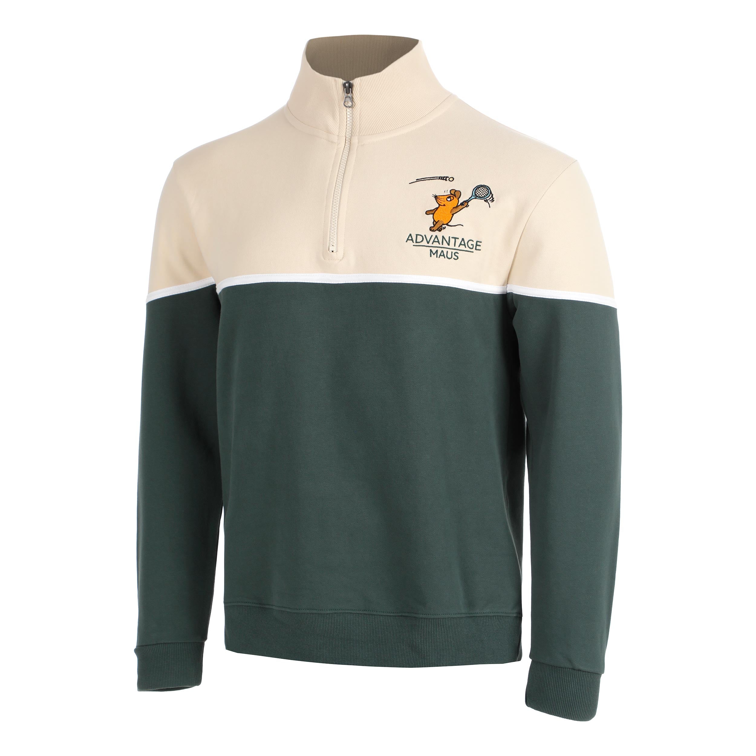 Lobster & Lemonade Maus Tennis Sudadera Unisex - crema, verde