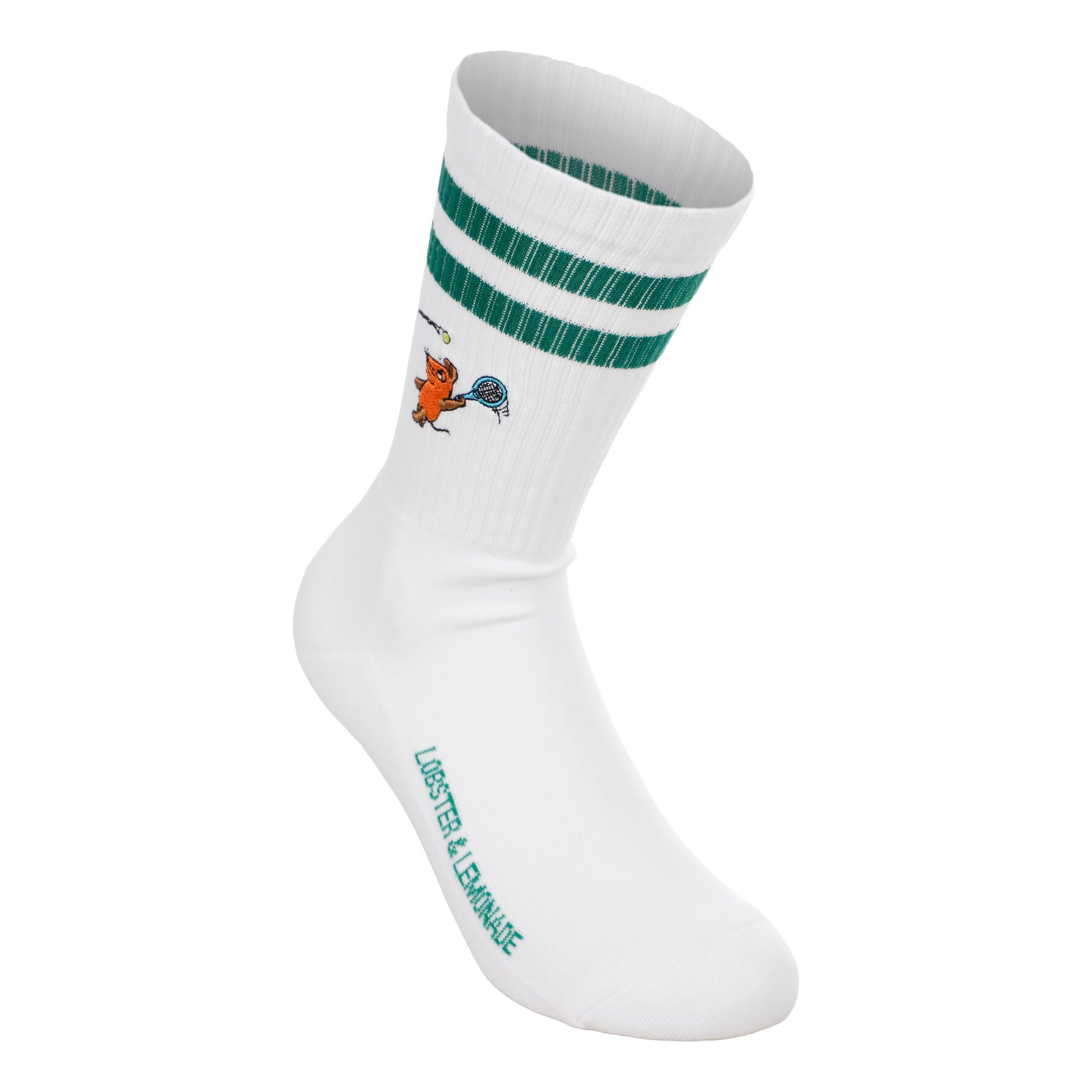 Lobster & Lemonade Maus Tennis Calcetines de deporte Unisex - blanco, verde