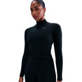 One Dri-Fit Quarter Zip Camiseta de manga larga Mujeres - negro