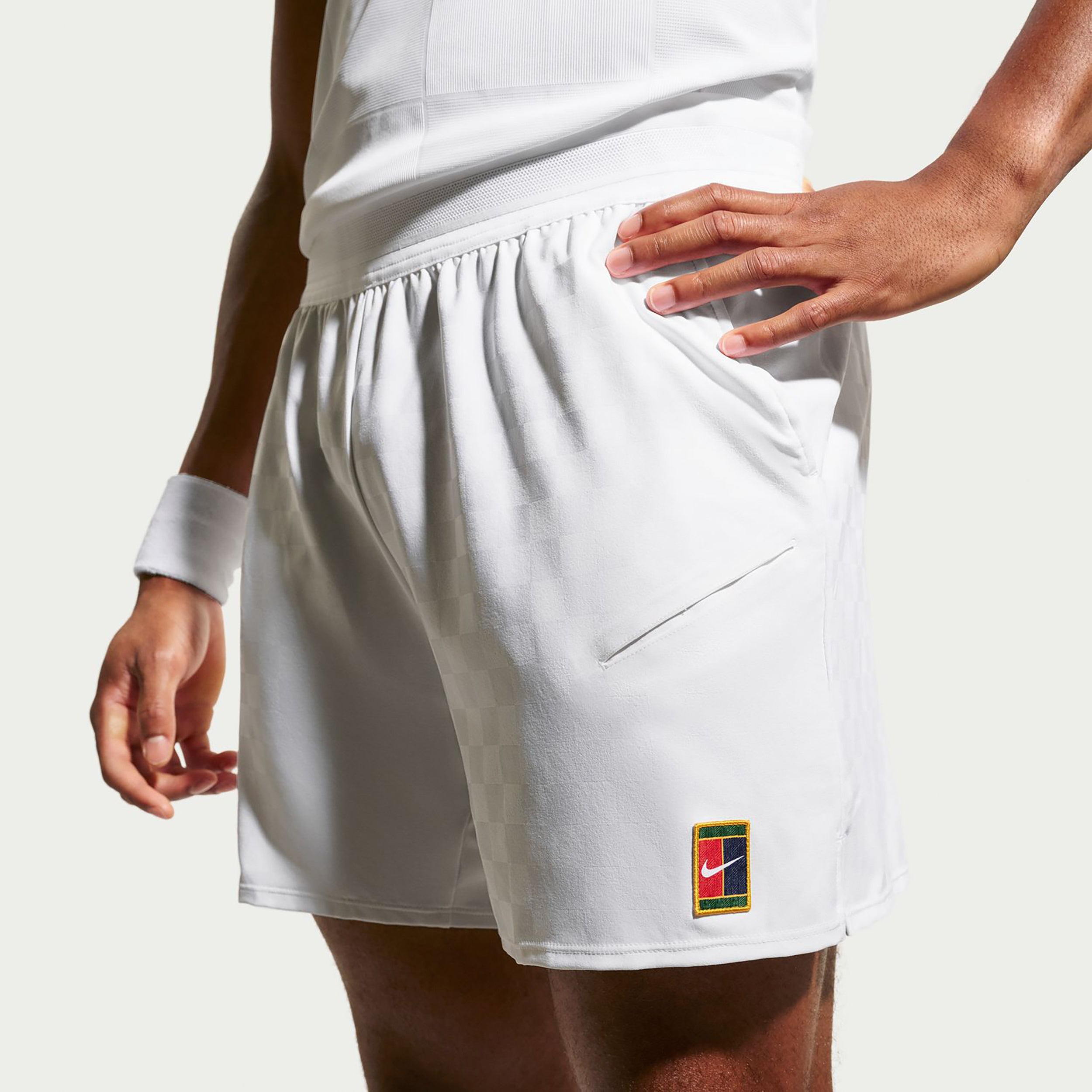 Nike Court Dri-Fit Slam Shorts Hombres - blanco