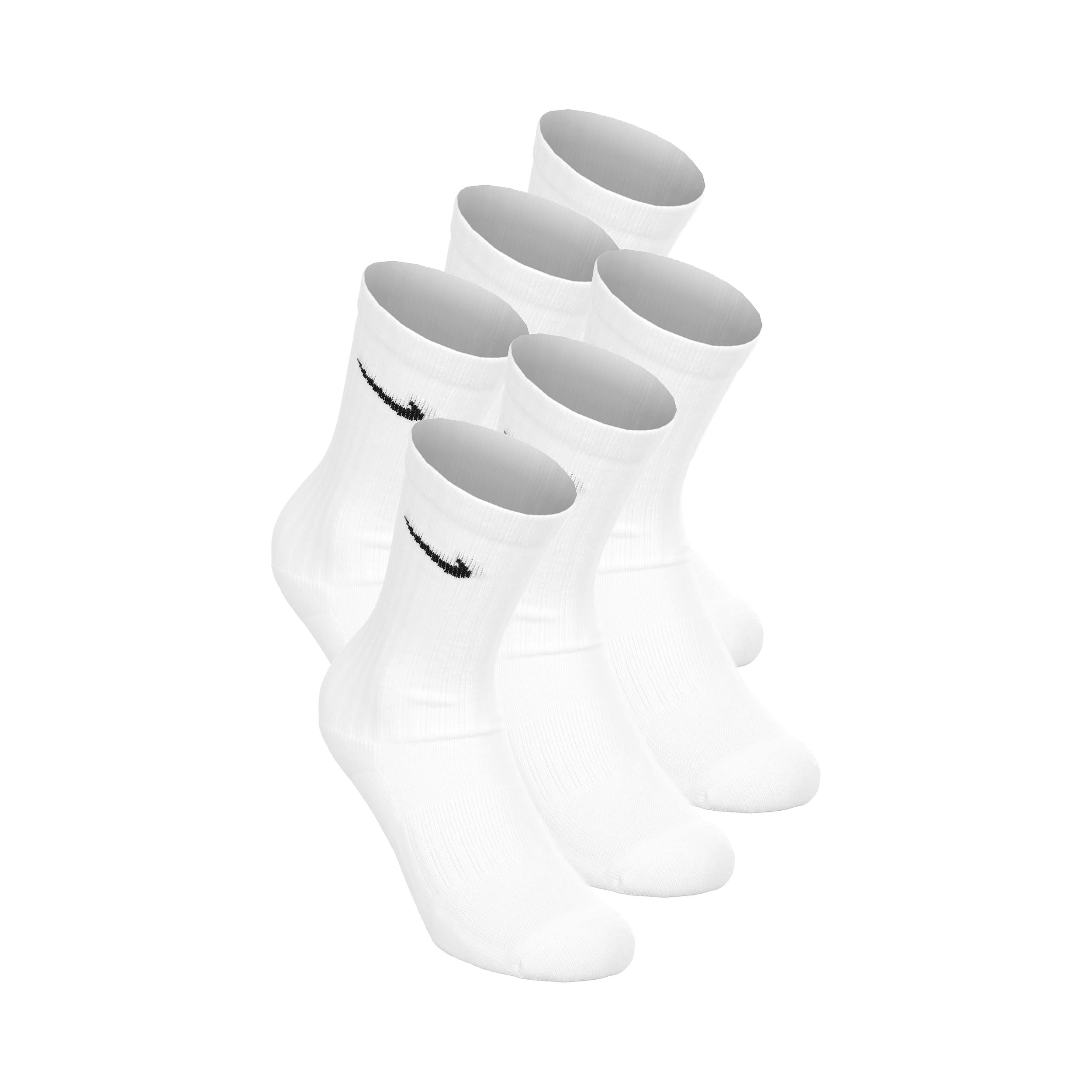 Nike Everyday Crew Calcetines de tenis Pack de 6 Niños - blanco, negro