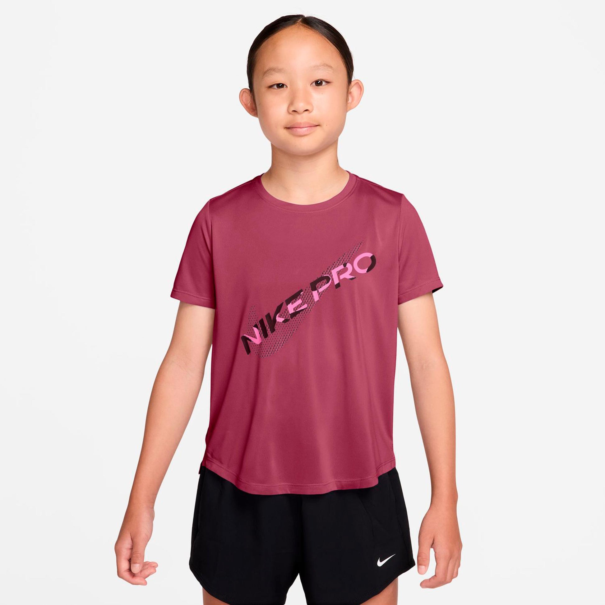 Nike Pro Dri-Fit Camiseta de manga corta Chicas - baya