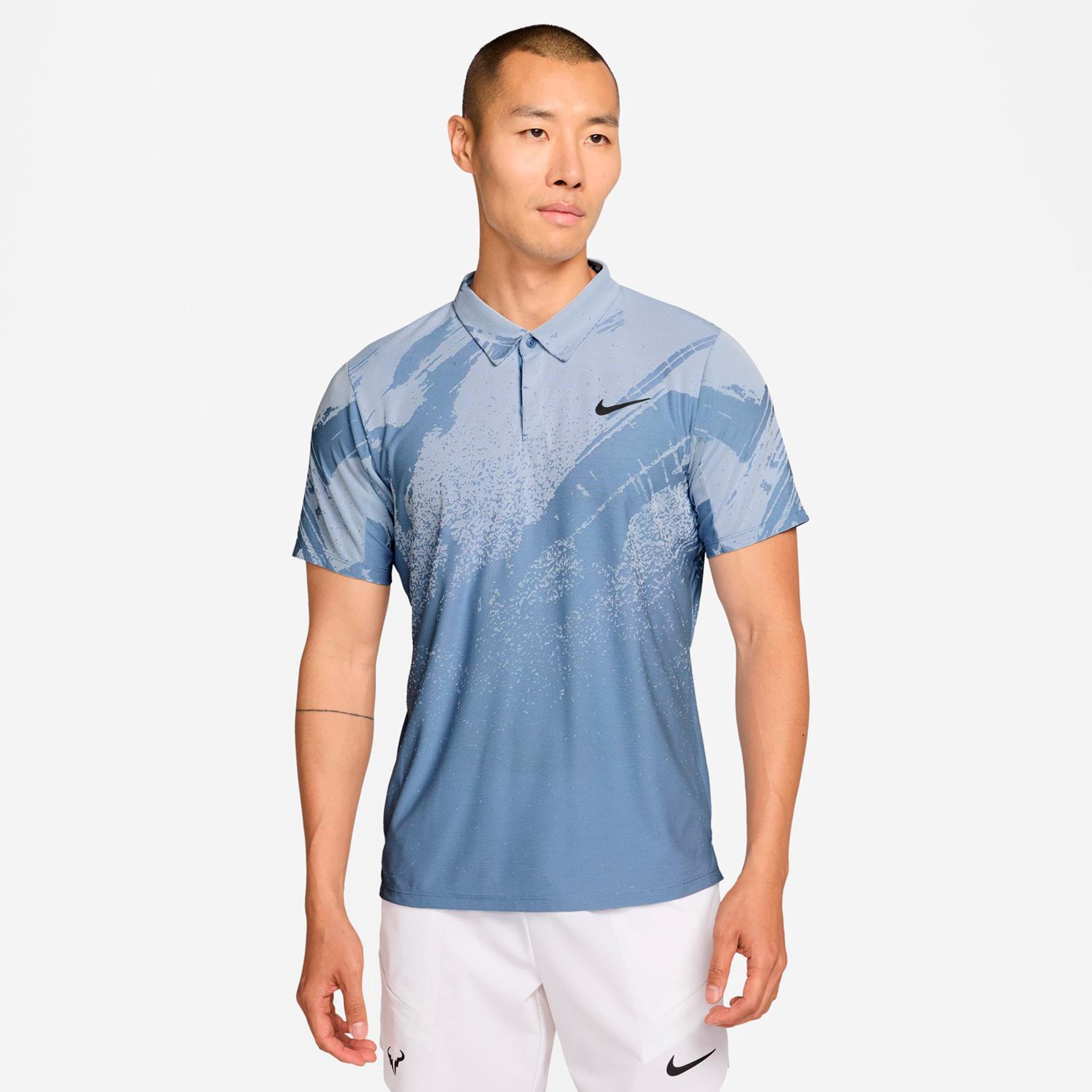 Nike Jannik Sinner Court Dri-Fit Advantage Slam Polo Hombres - color petróleo, azul claro