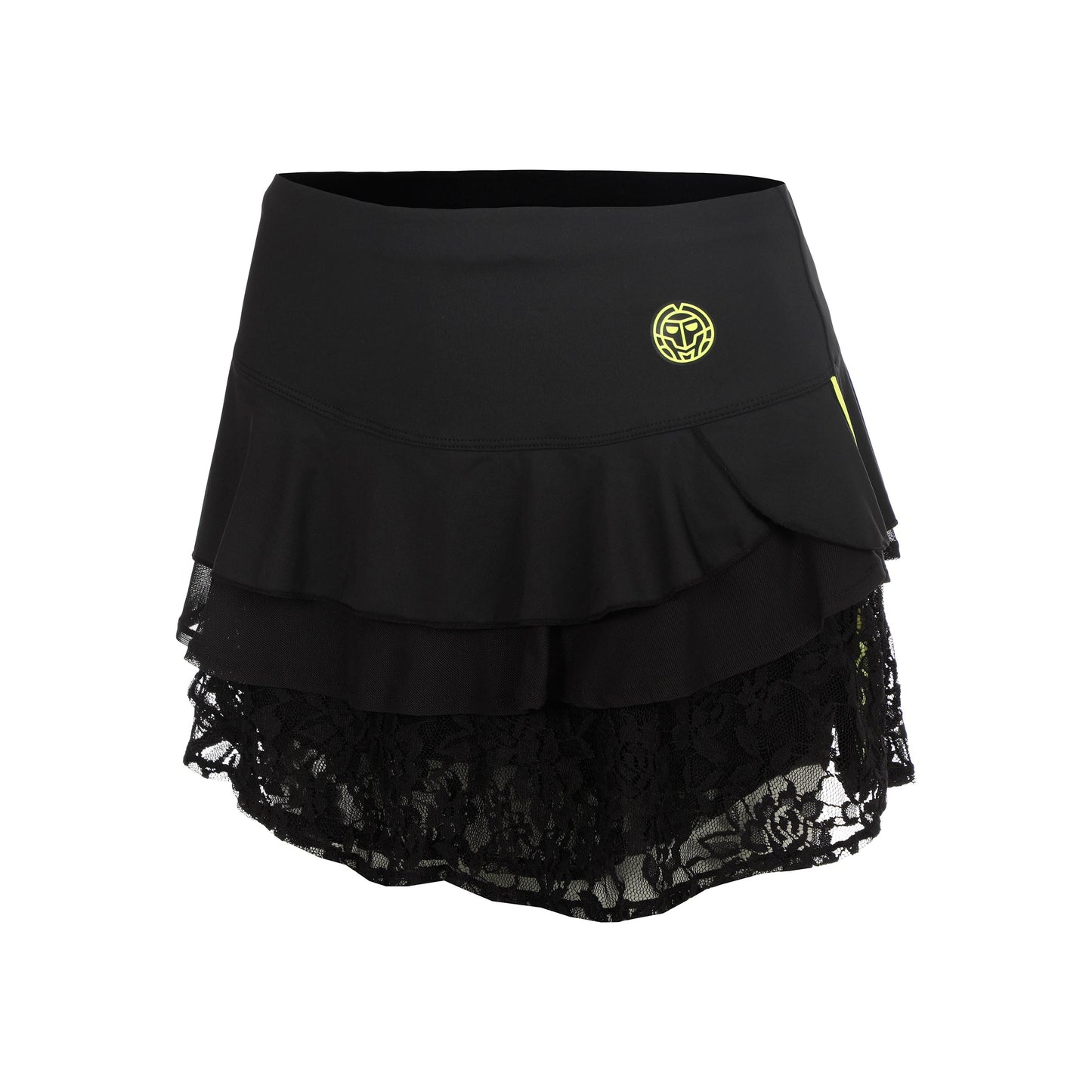 BIDI BADU Night Flash Layering Lace Falda Mujeres - negro