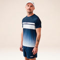 Performance Gradient Stripe Camiseta de manga corta Hombres - azul